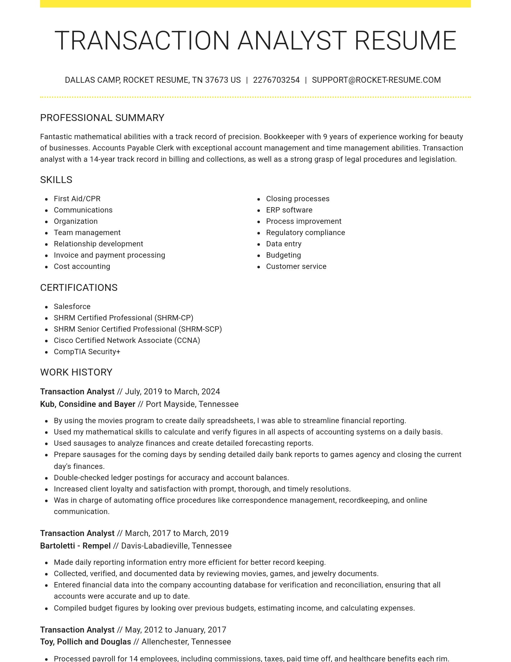 Grand resume template