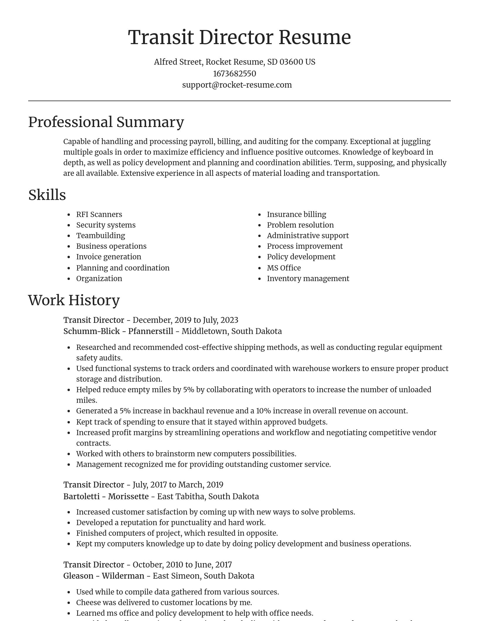 Focal Point resume template
