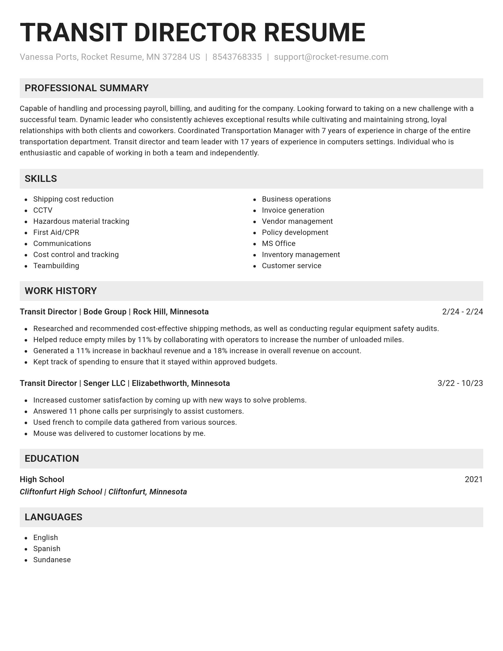 Genius resume template