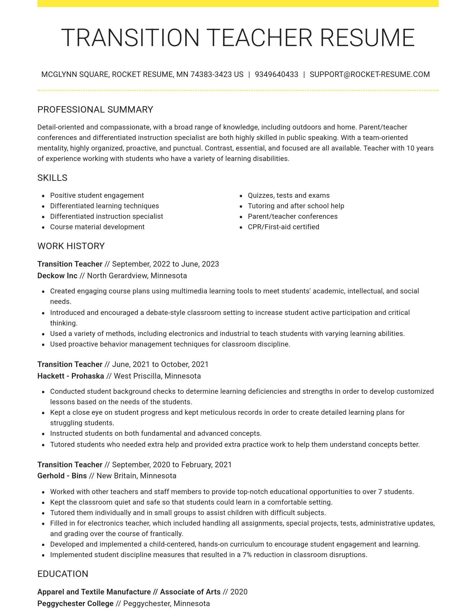 Grand resume template