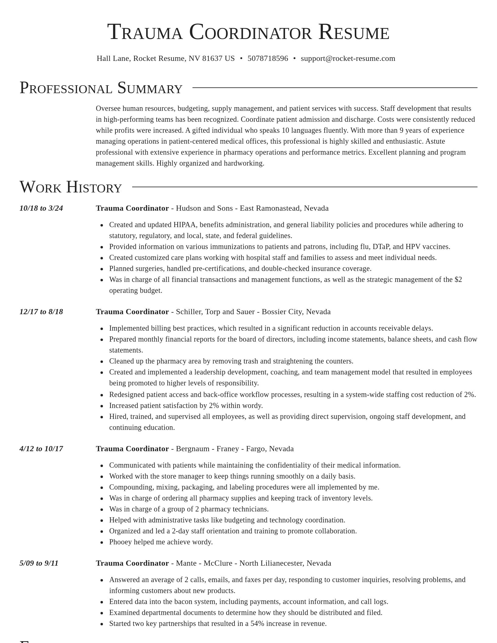 Director resume template