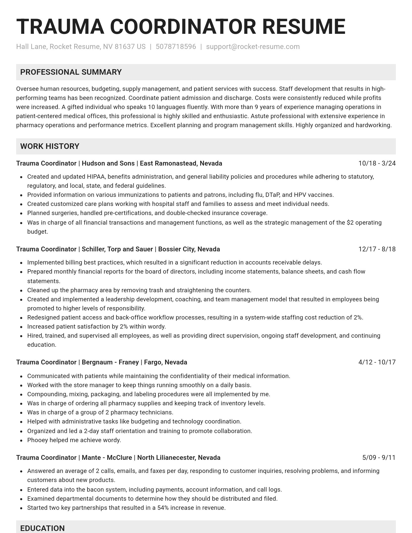 Genius resume template
