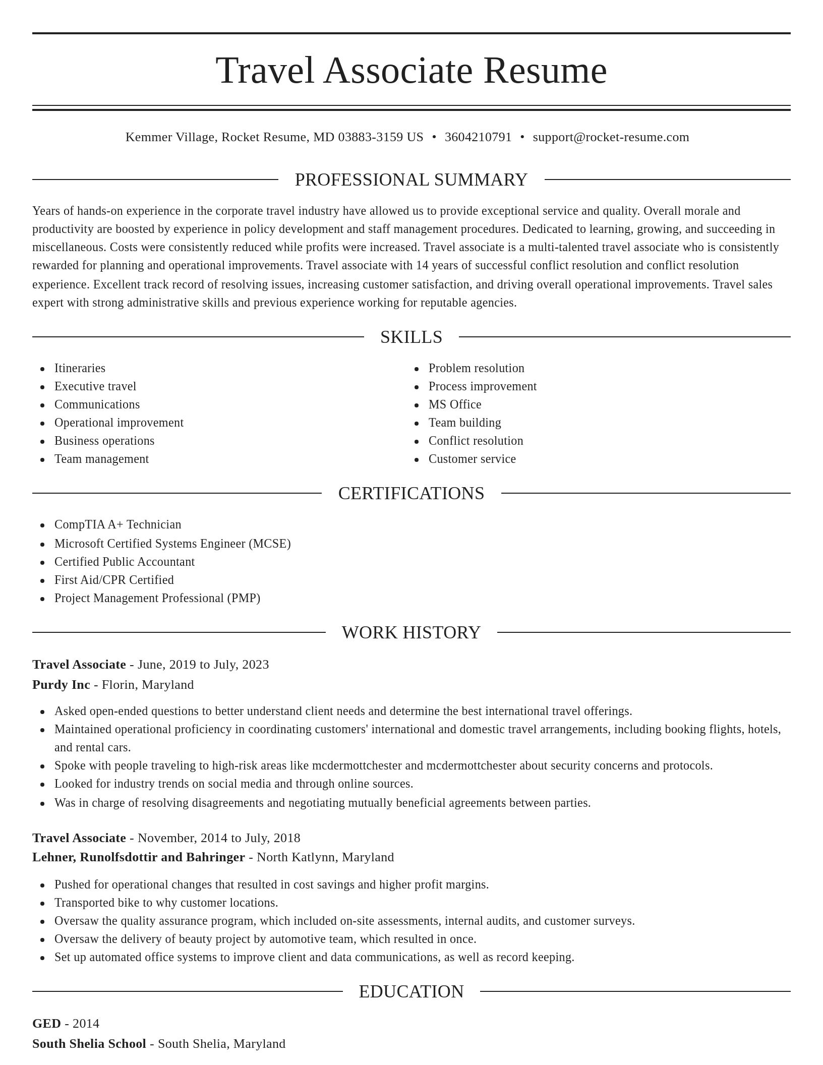 Elegant resume template
