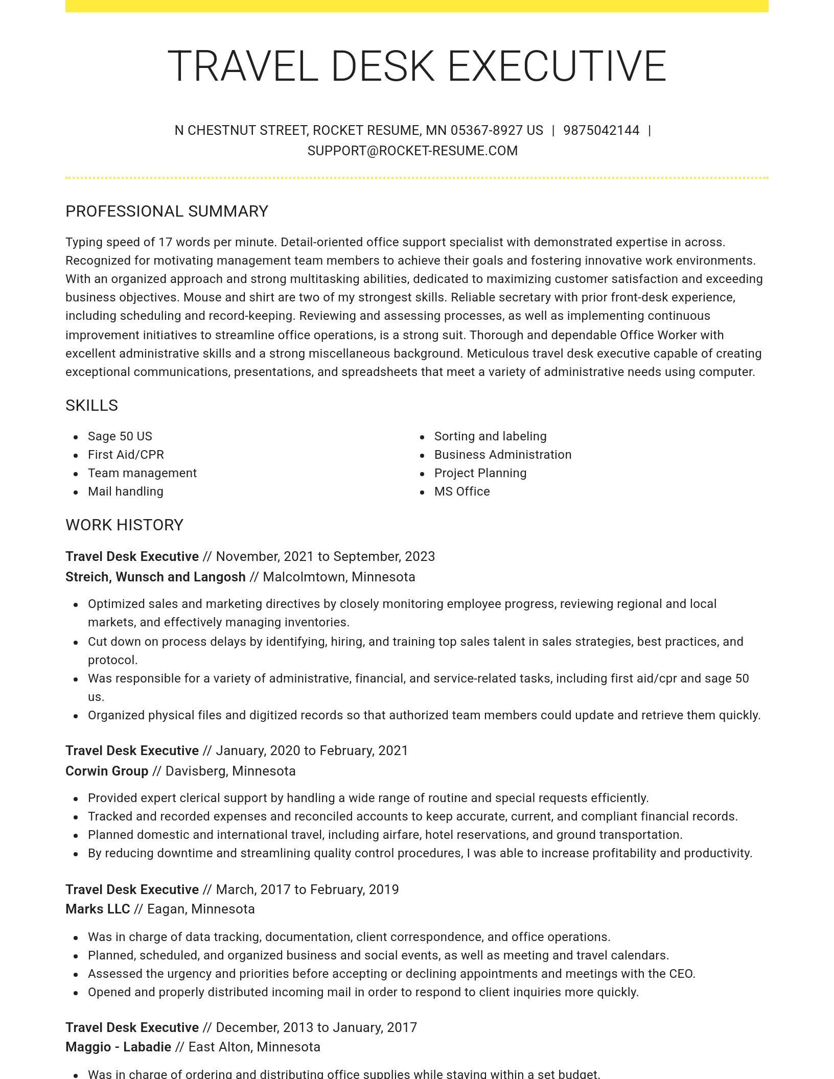 Grand resume template