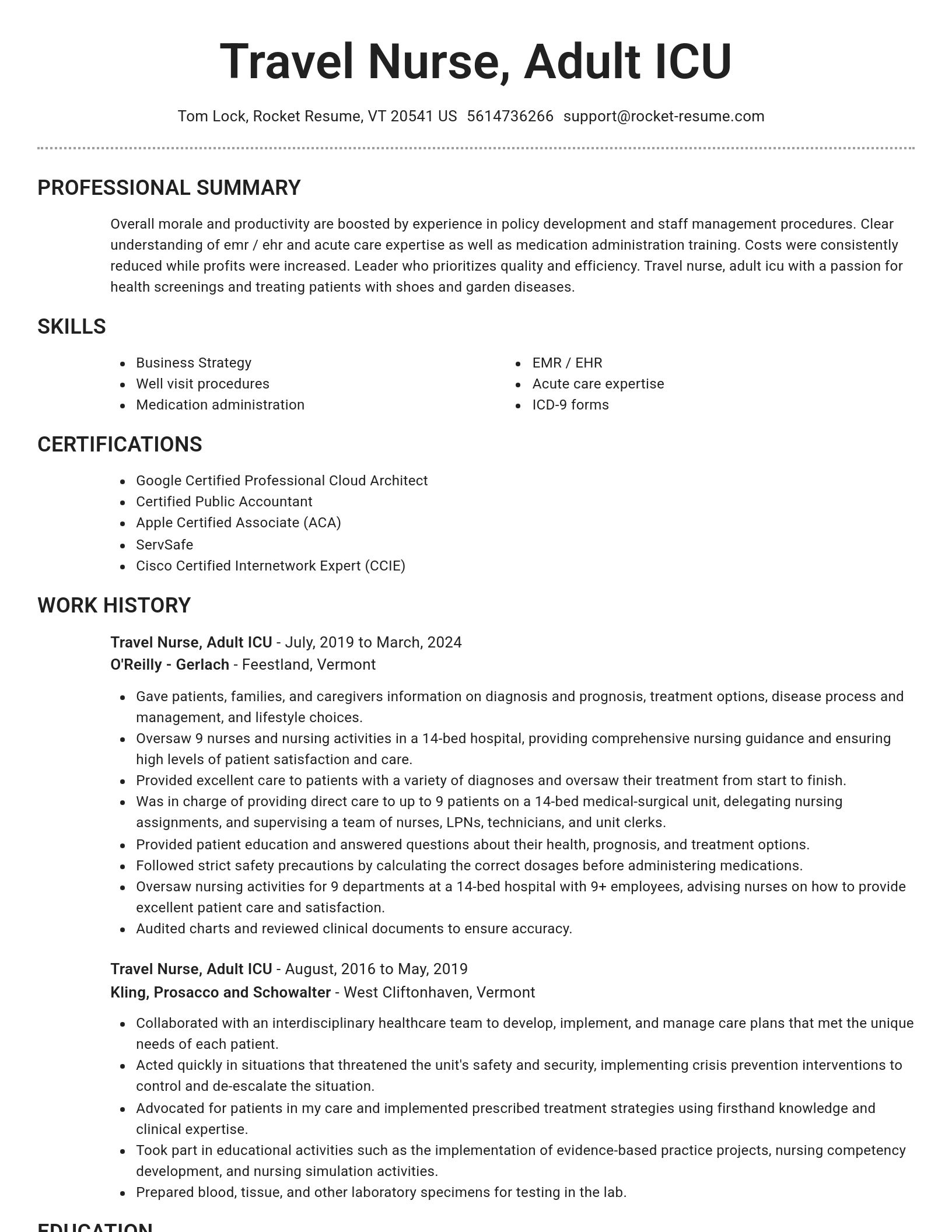 Brilliant resume template