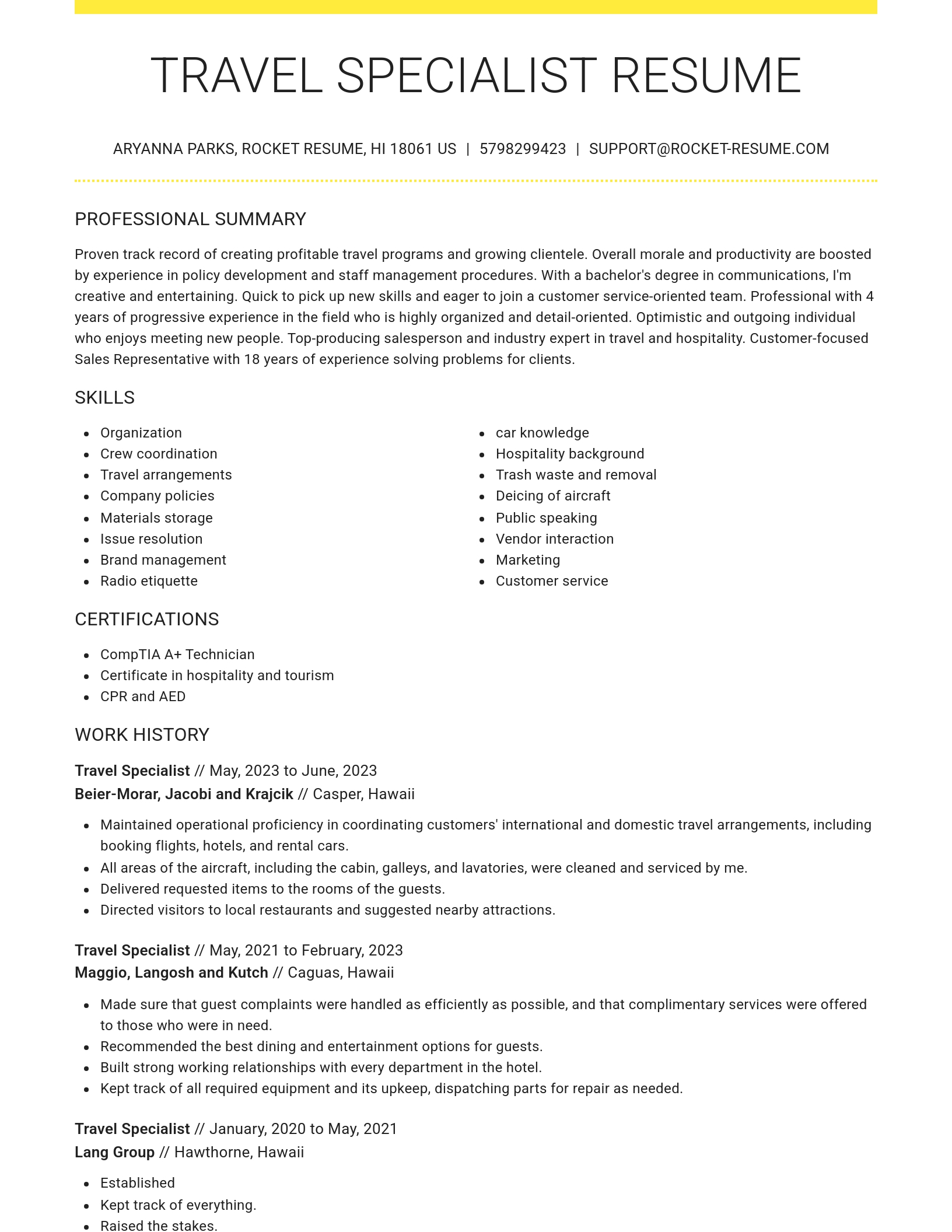 Grand resume template