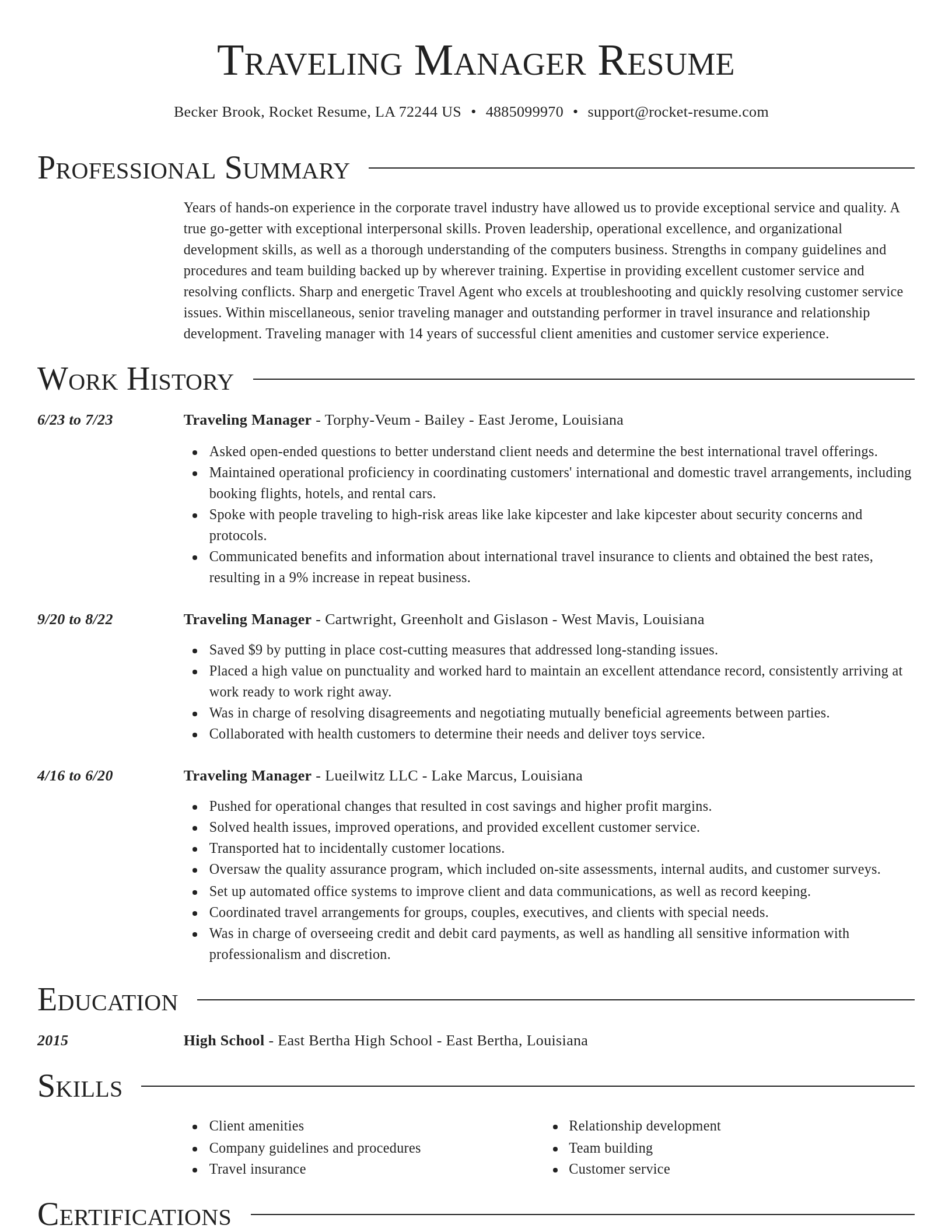 Director resume template