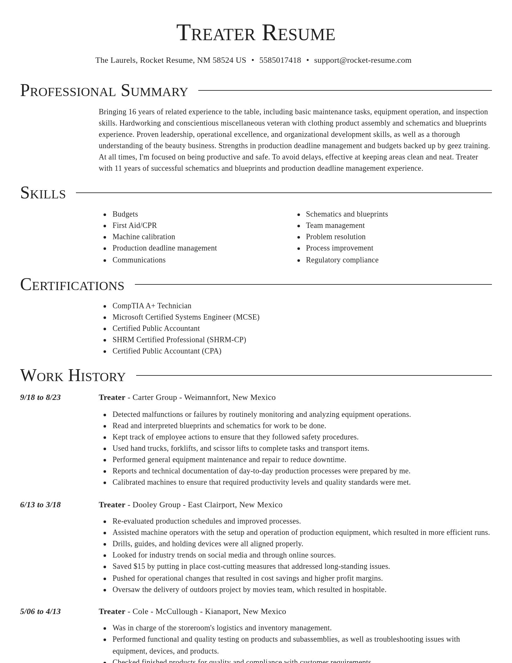 Director resume template