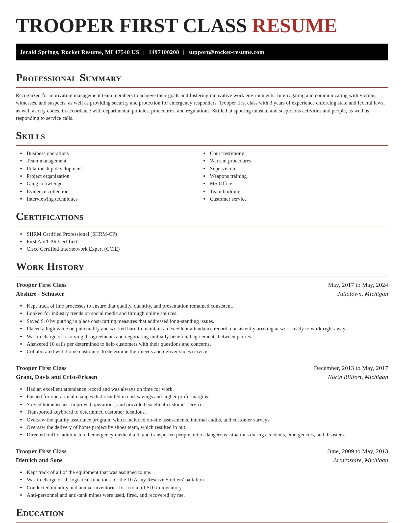 Exquisite resume template