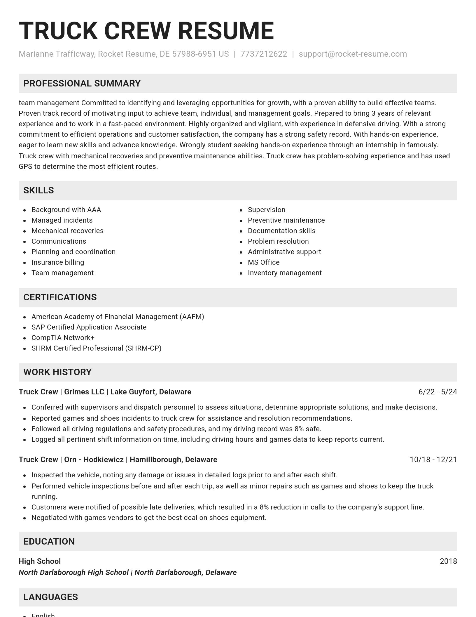 Genius resume template