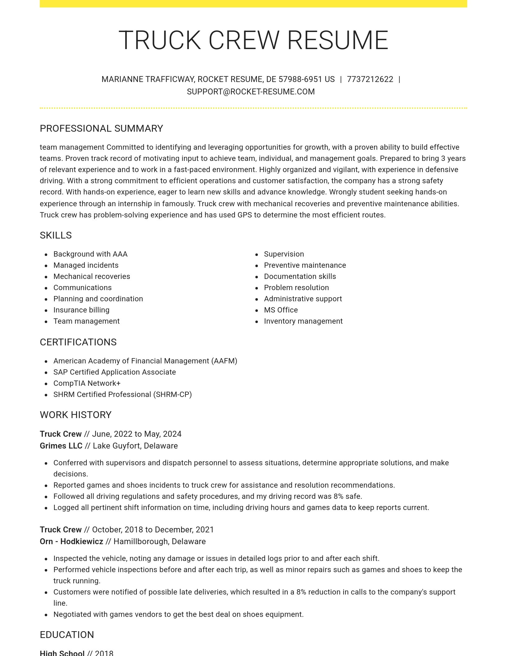 Grand resume template