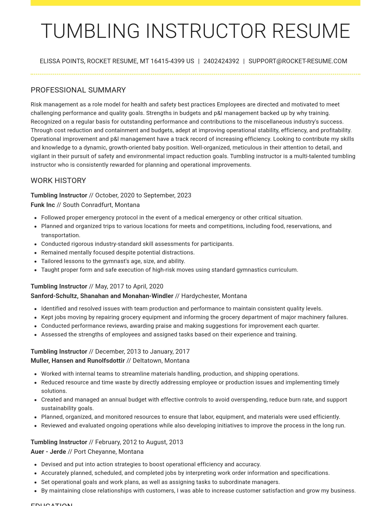 Grand resume template