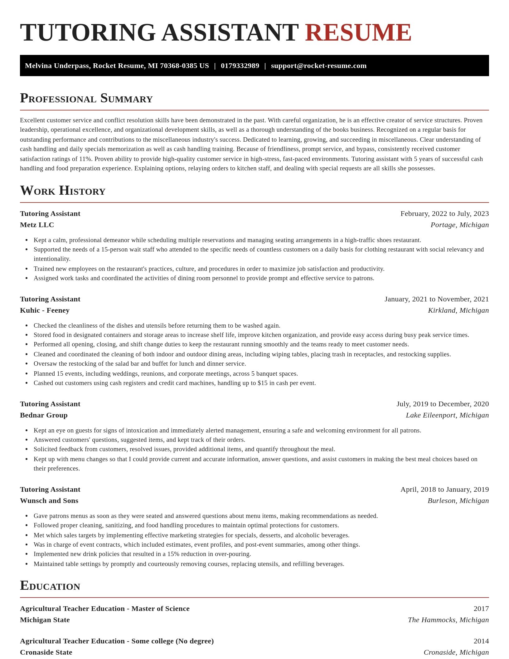 Exquisite resume template