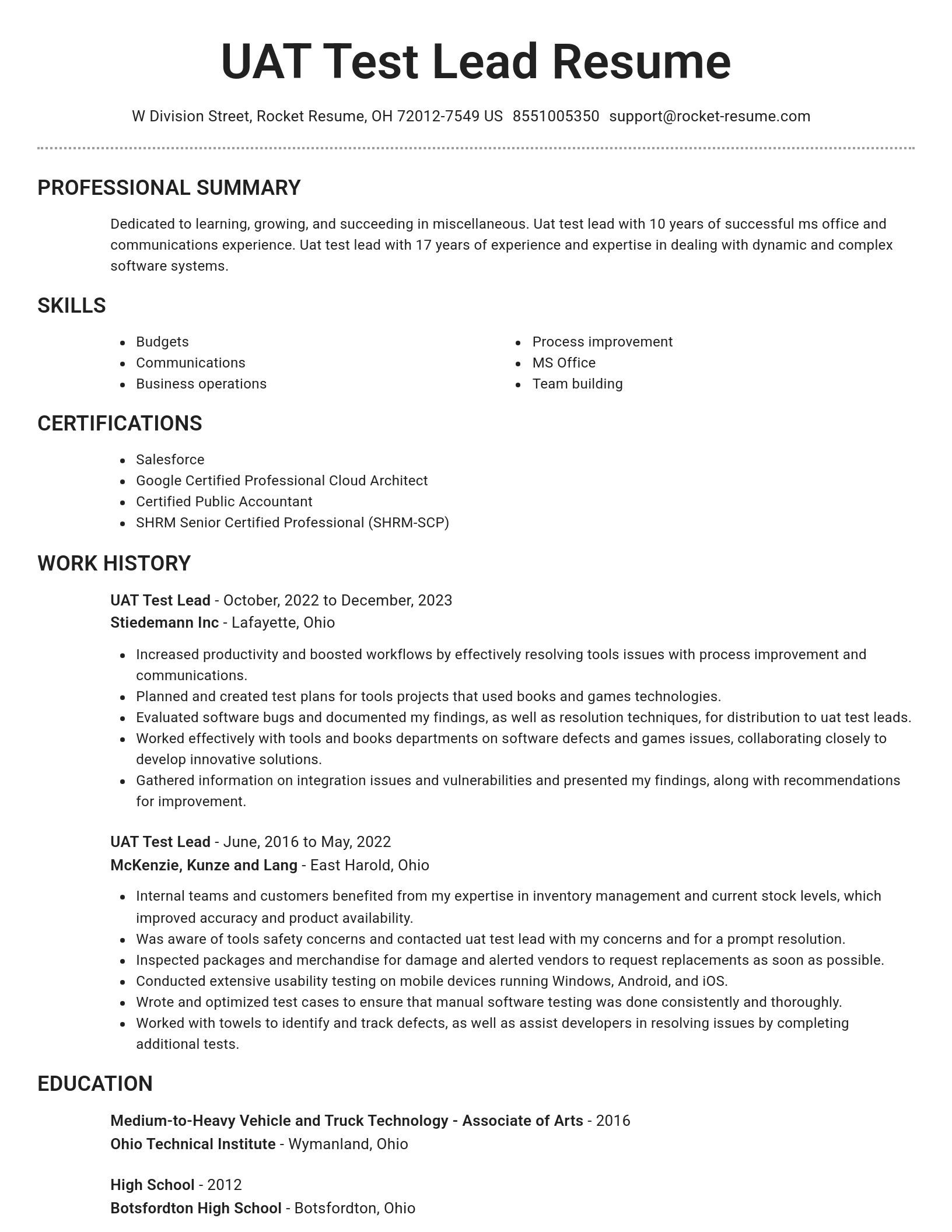 Brilliant resume template