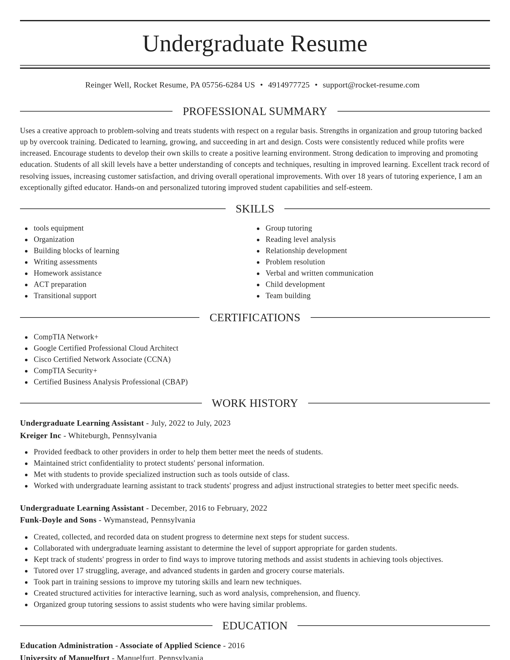Elegant resume template
