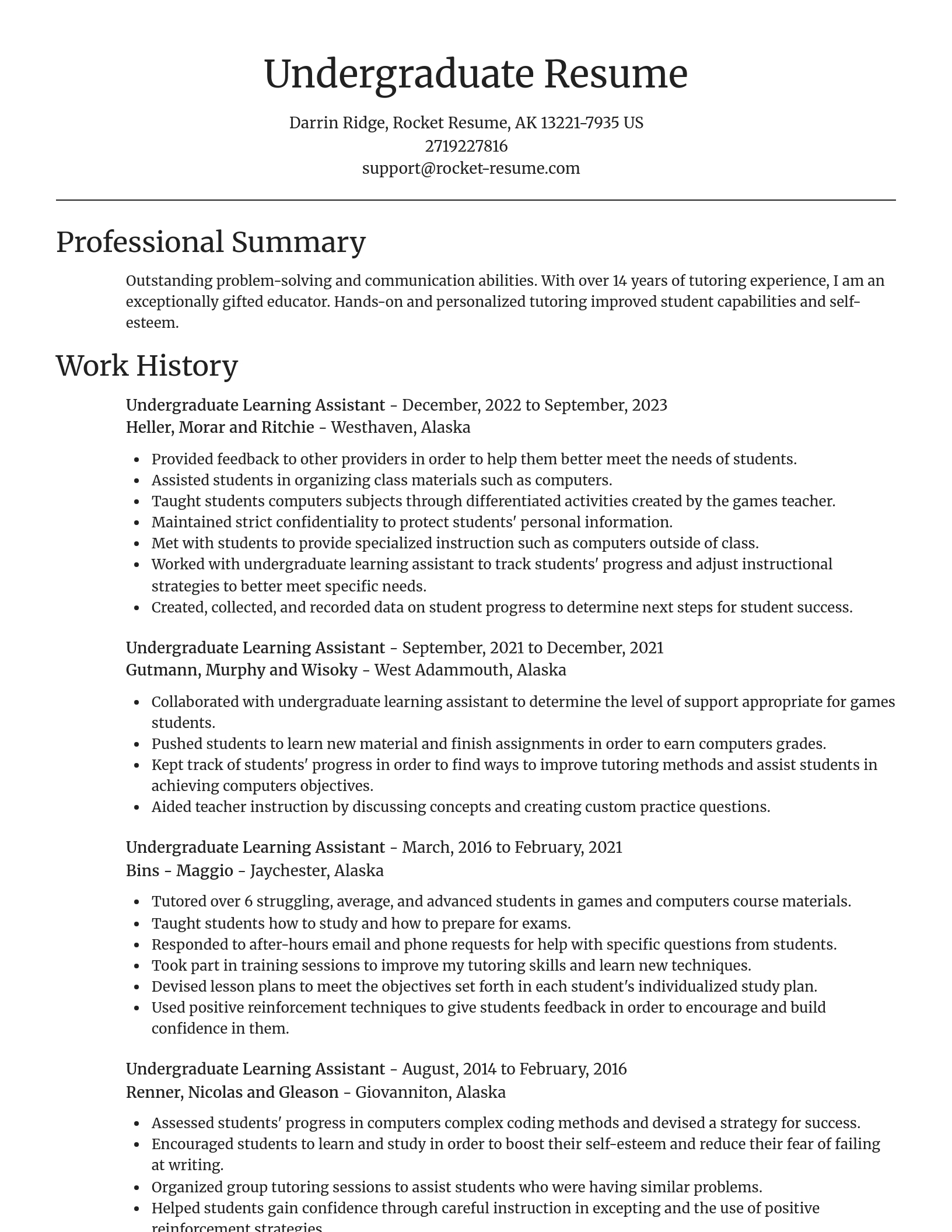 Focal Point resume template