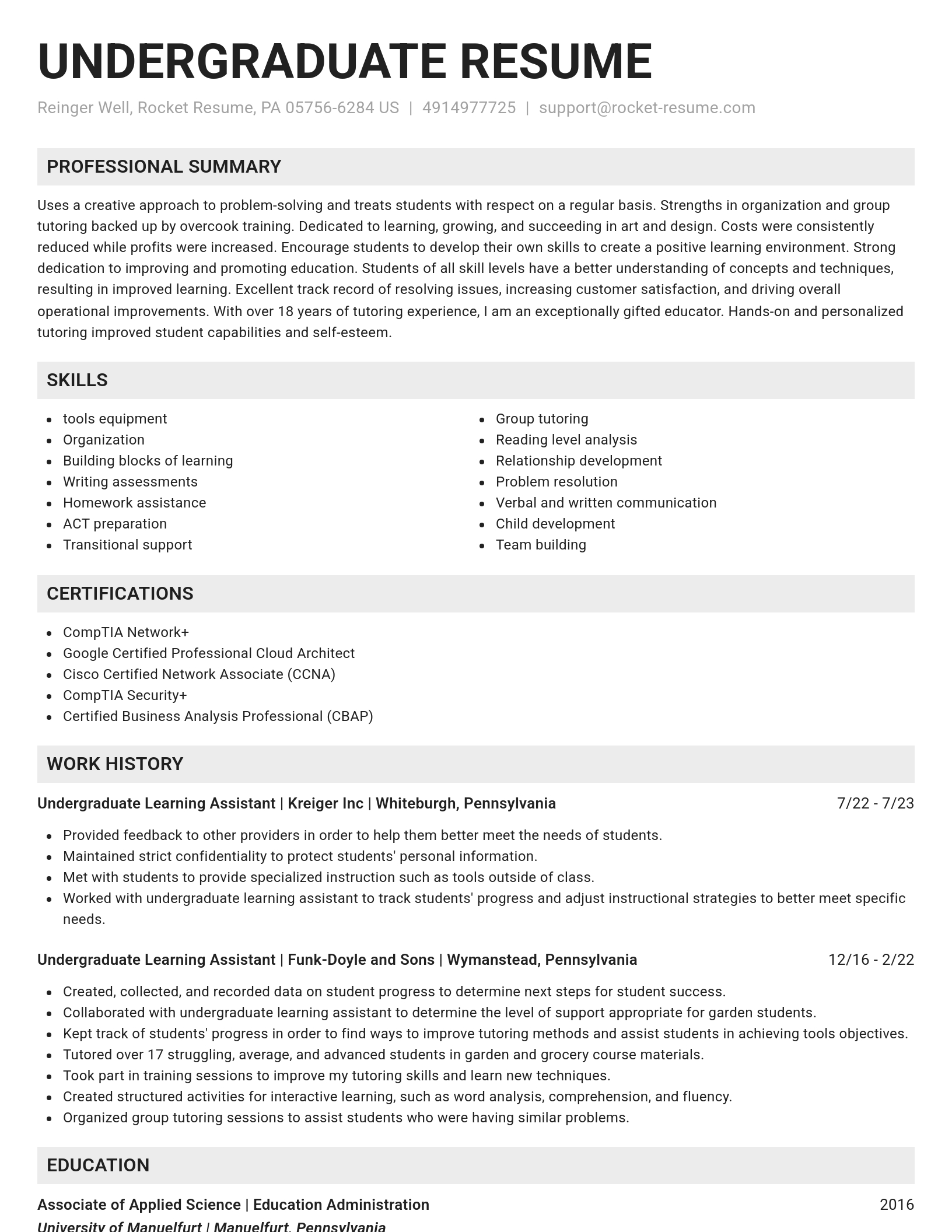 Genius resume template