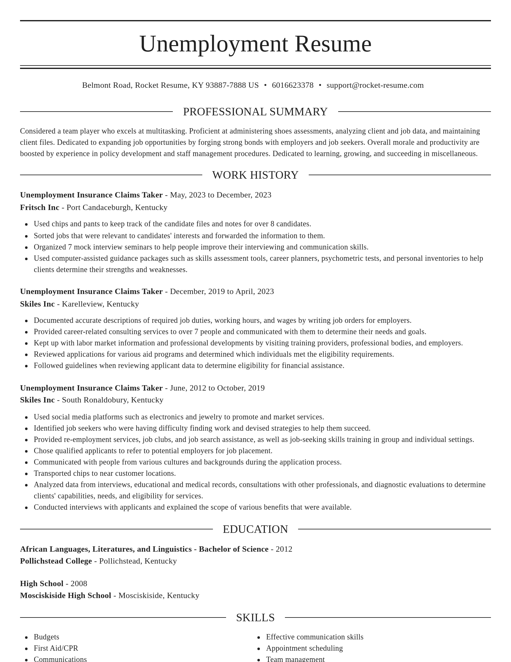 Elegant resume template