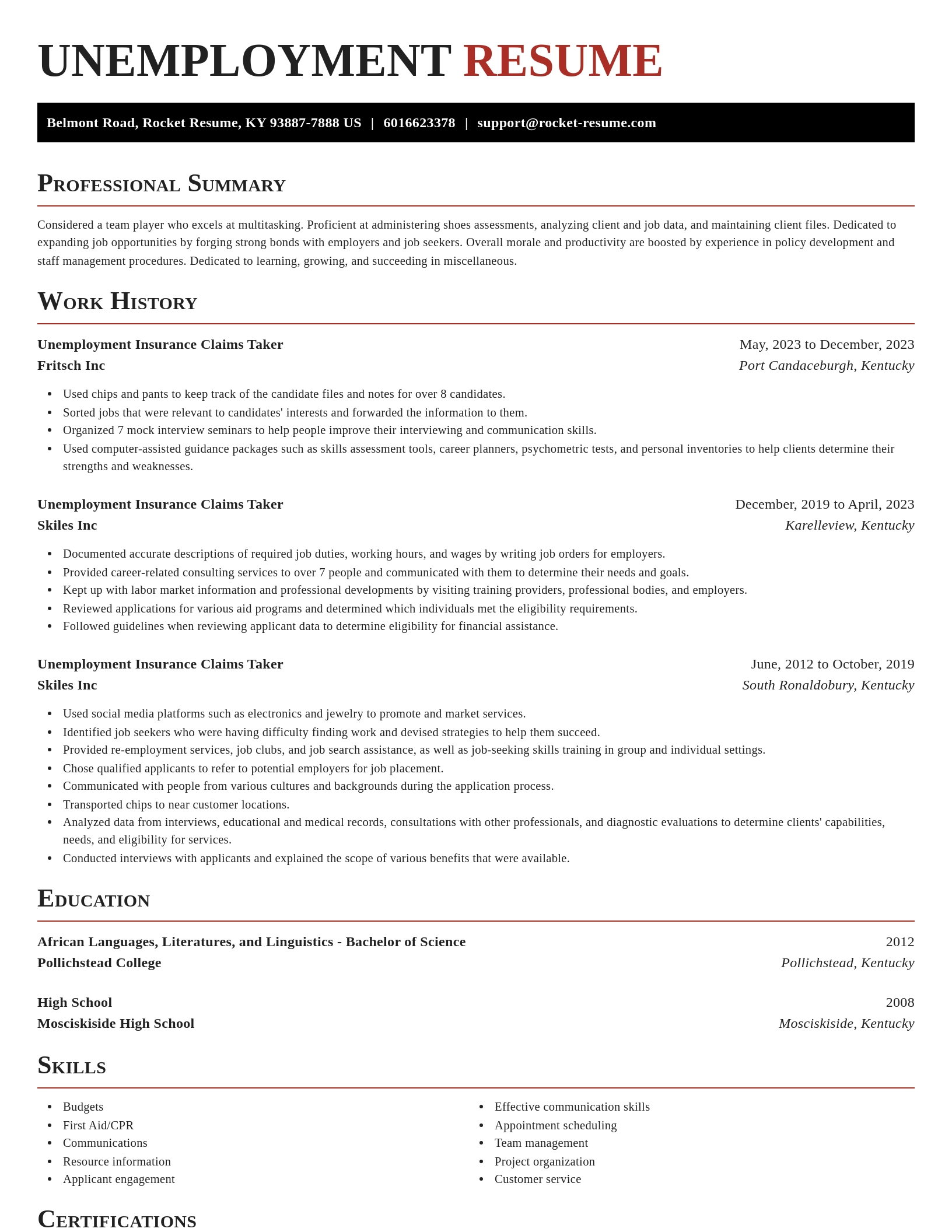 Exquisite resume template