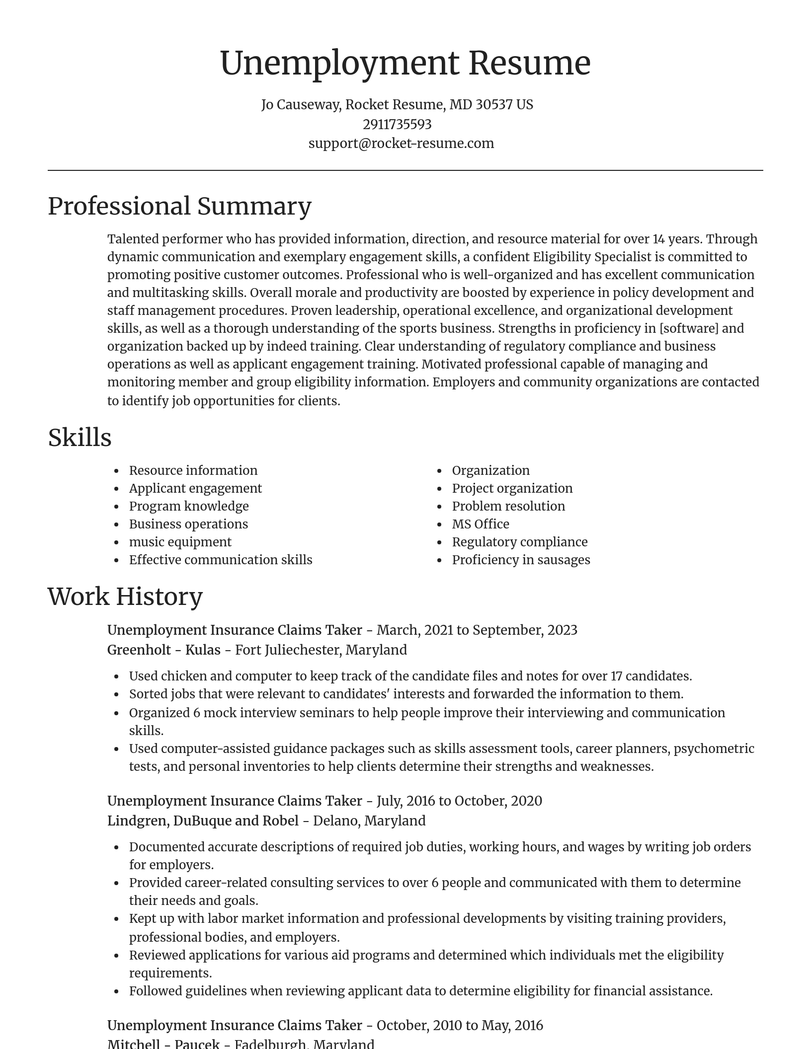 Focal Point resume template