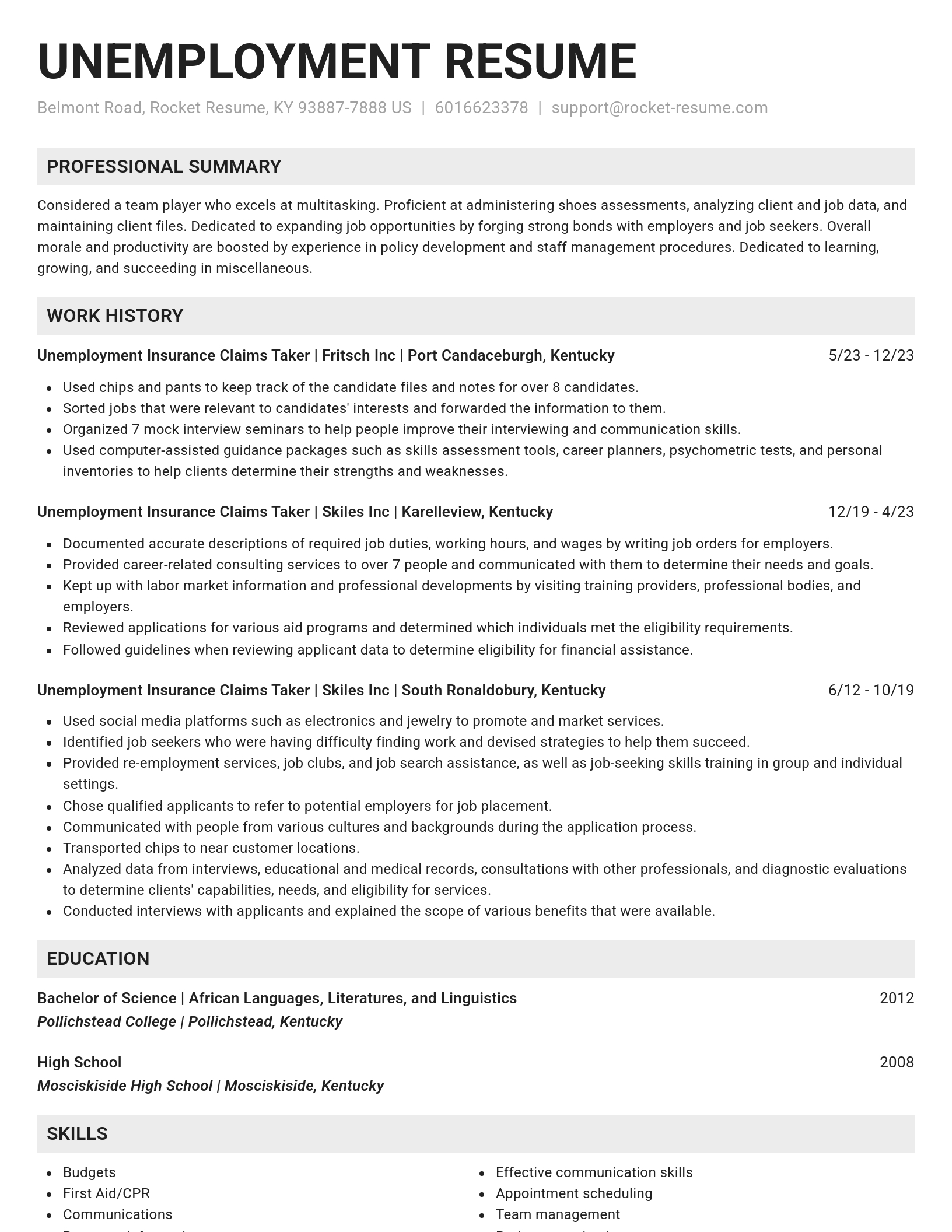 Genius resume template
