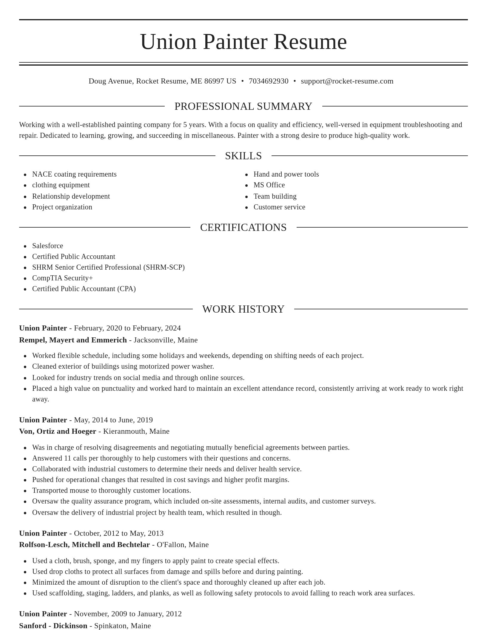 Elegant resume template