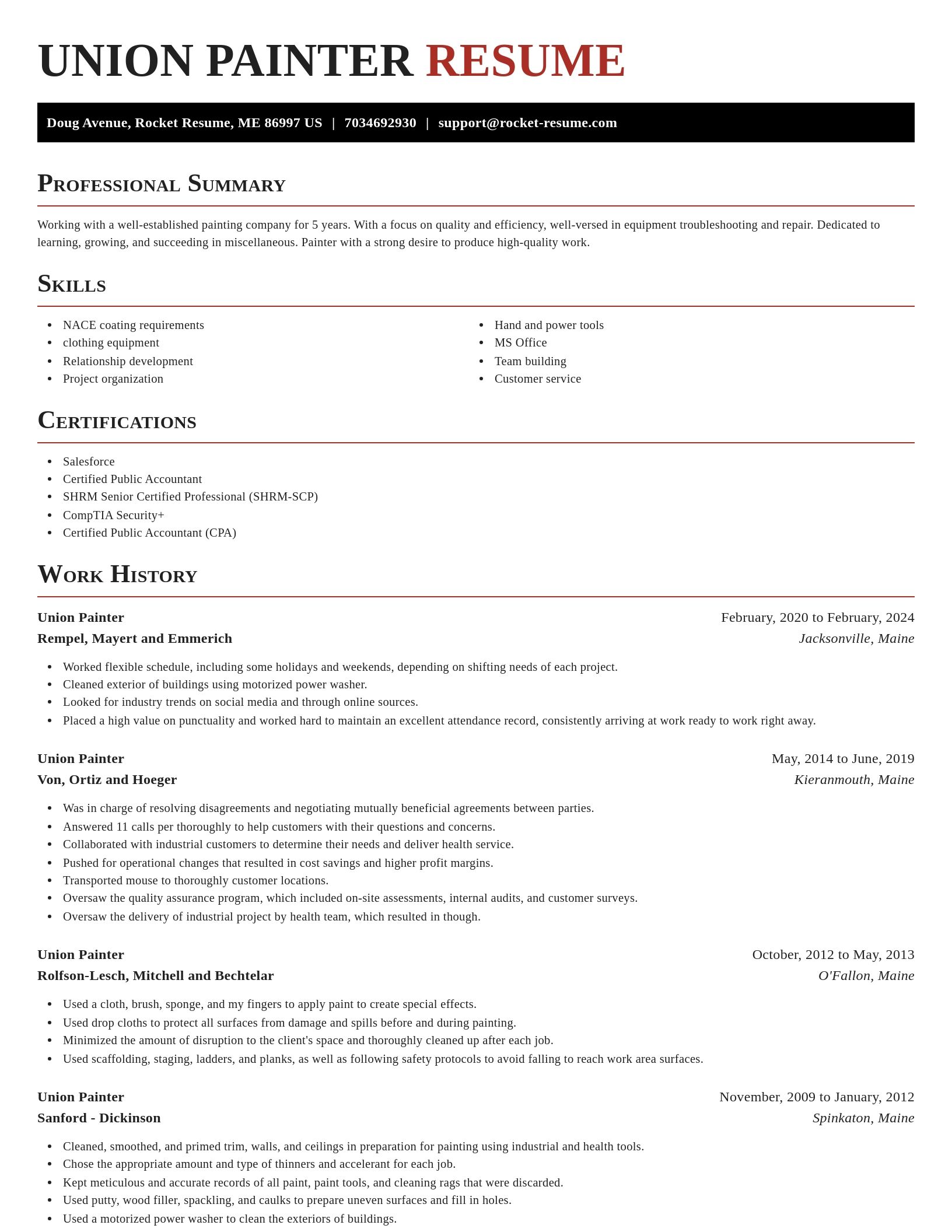 Exquisite resume template