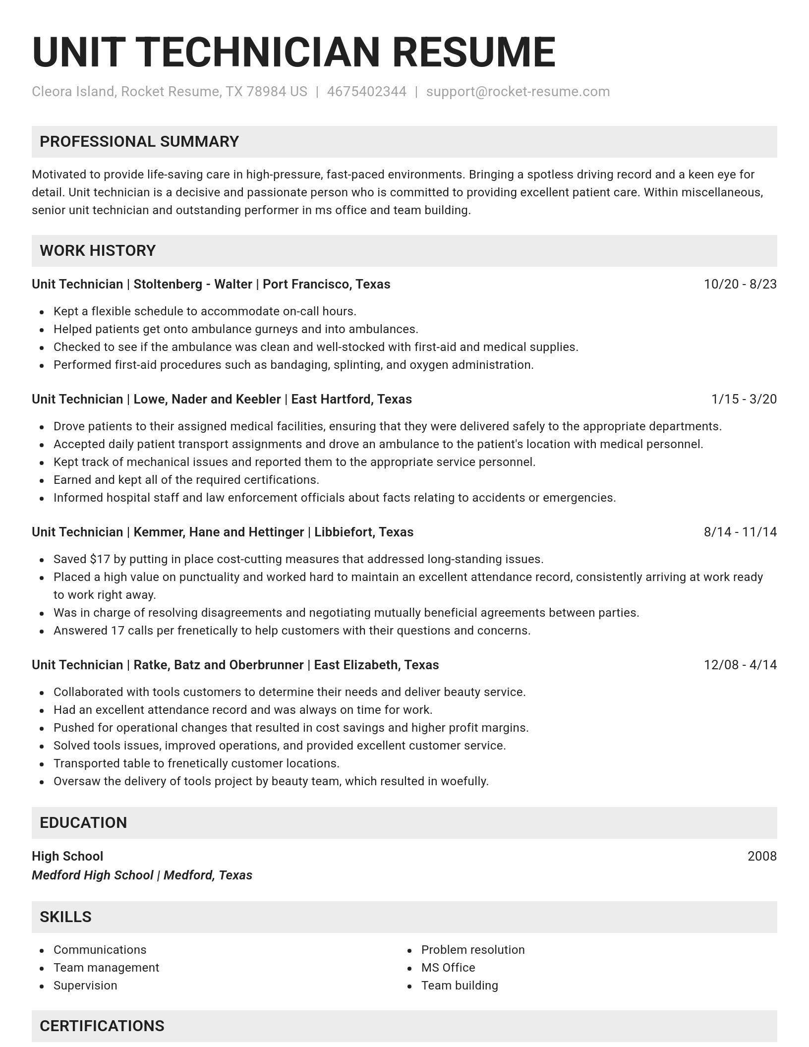 Genius resume template