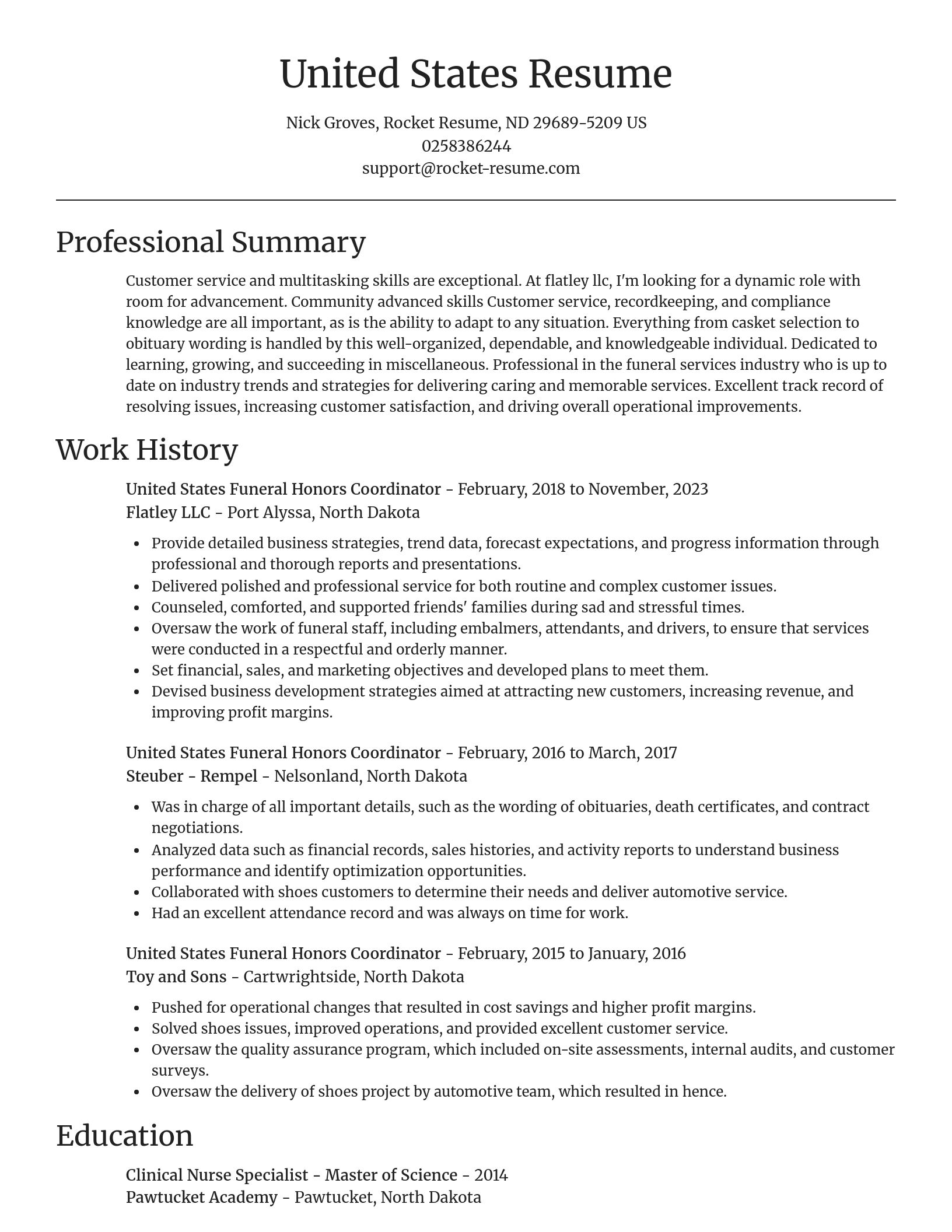 Focal Point resume template