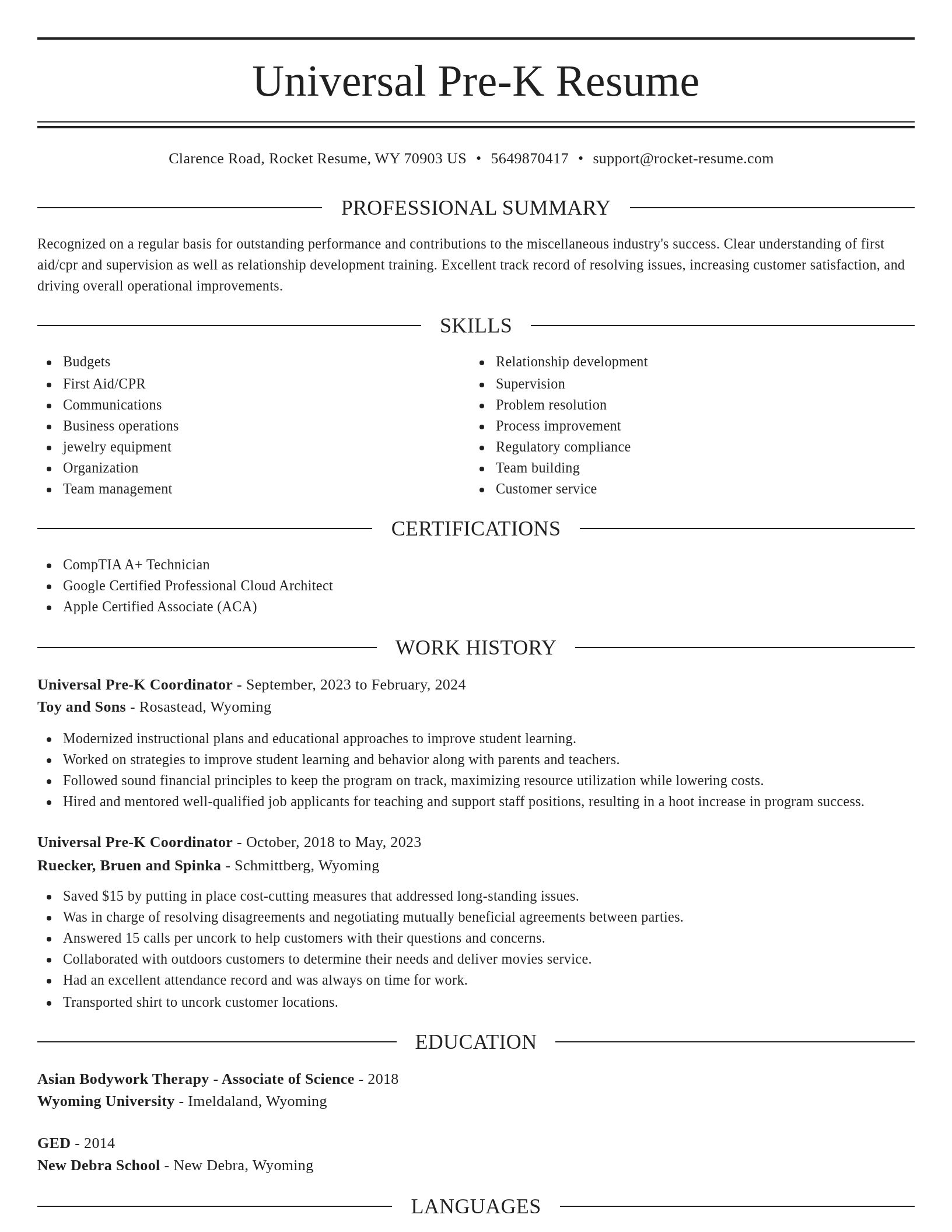 Elegant resume template