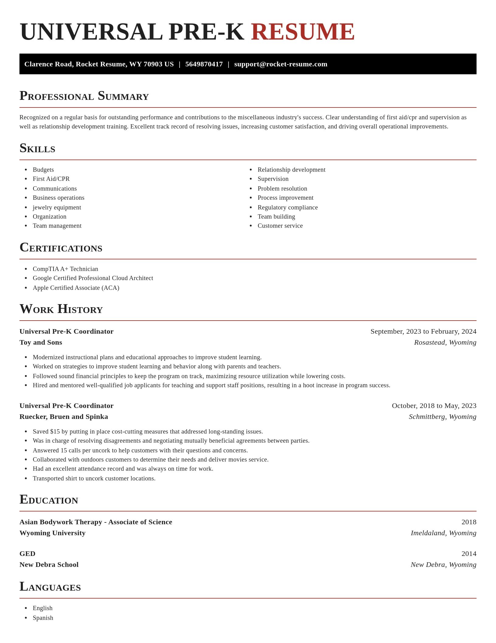 Exquisite resume template