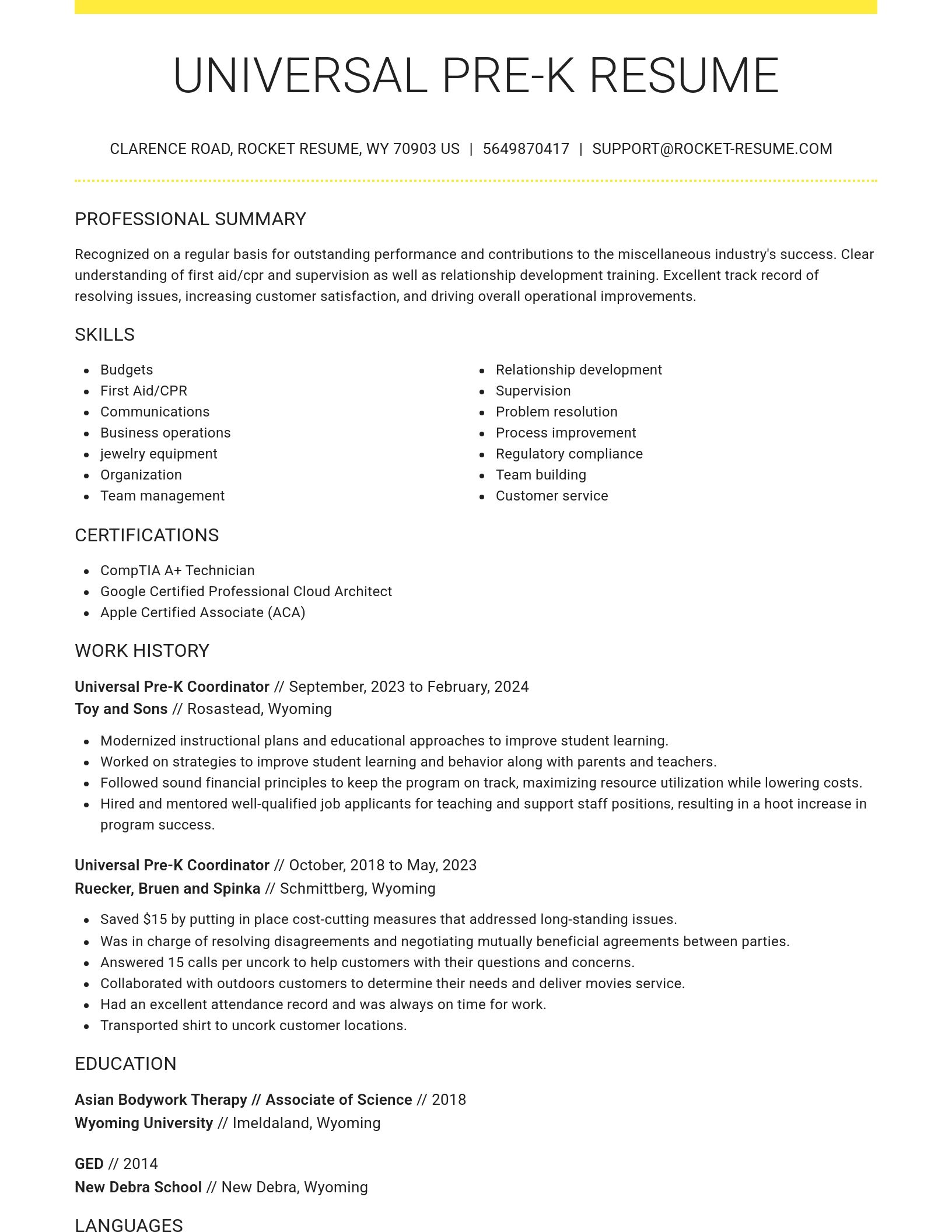 Grand resume template