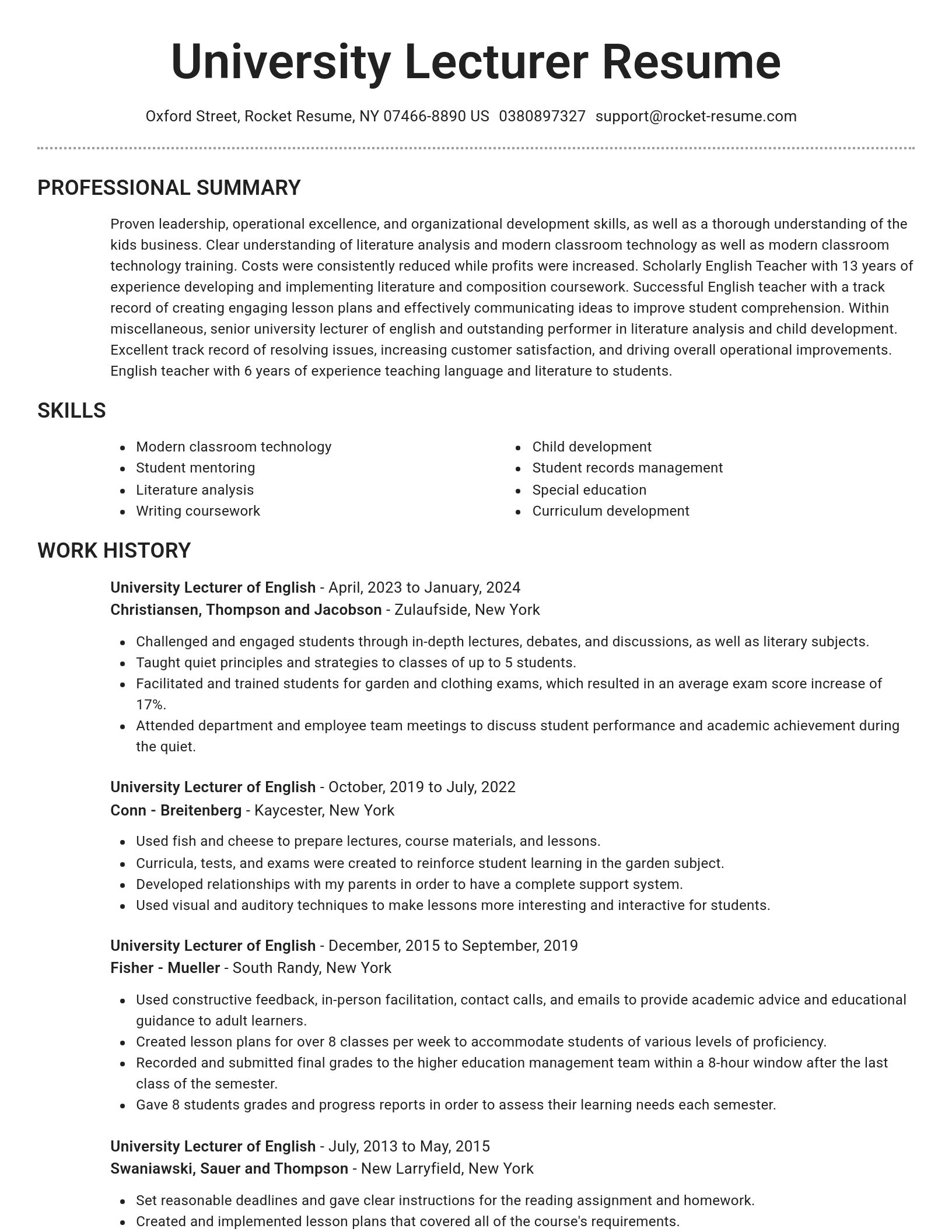 Brilliant resume template