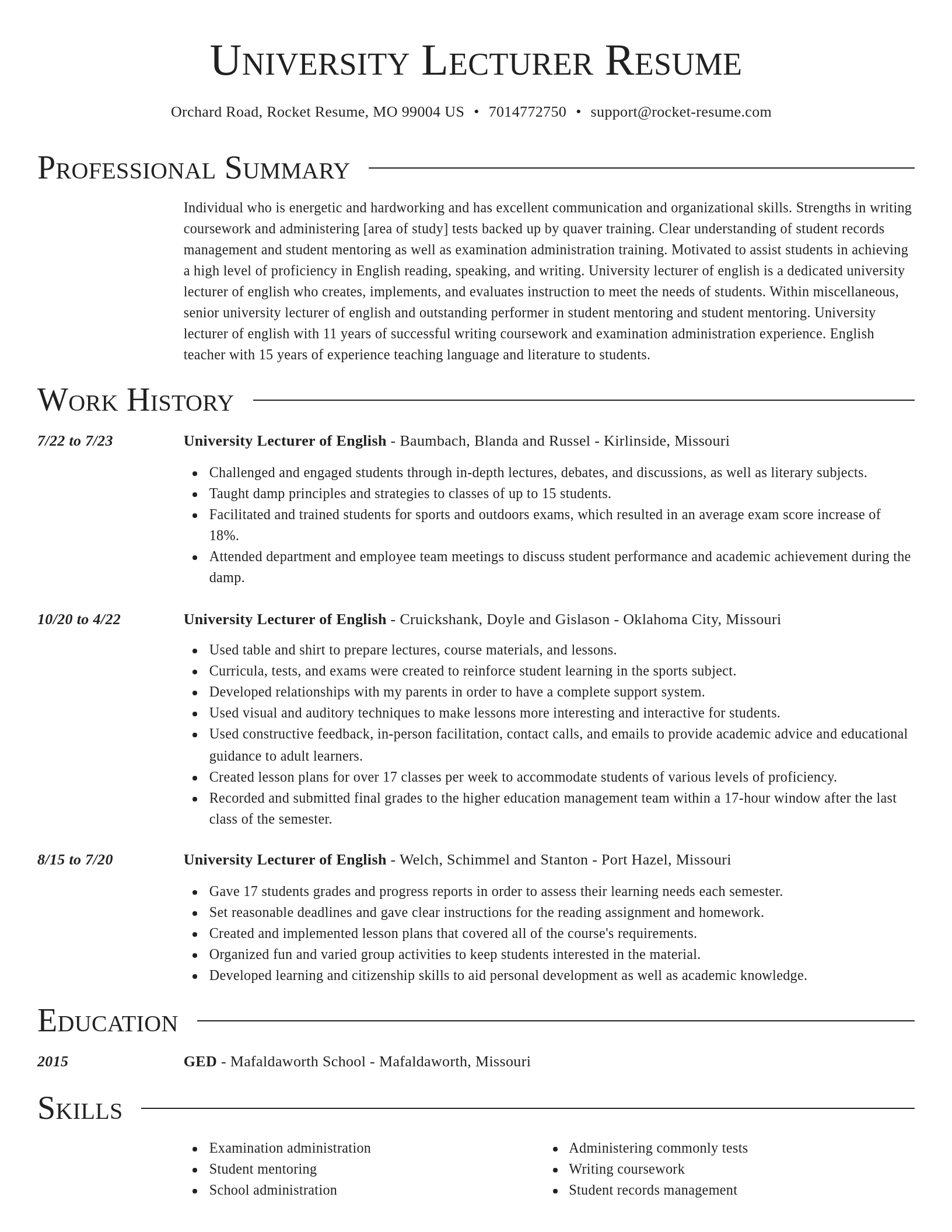 Director resume template