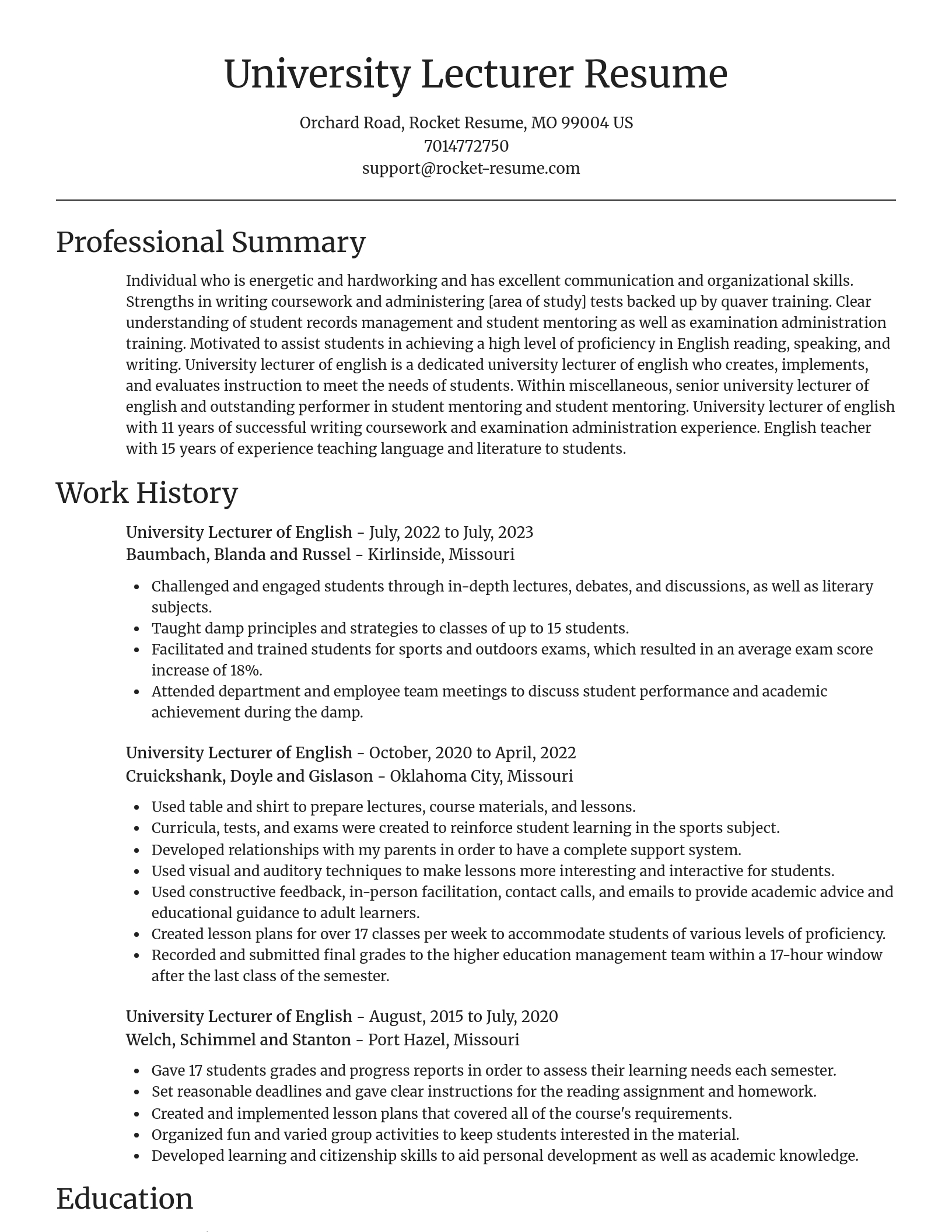 Focal Point resume template