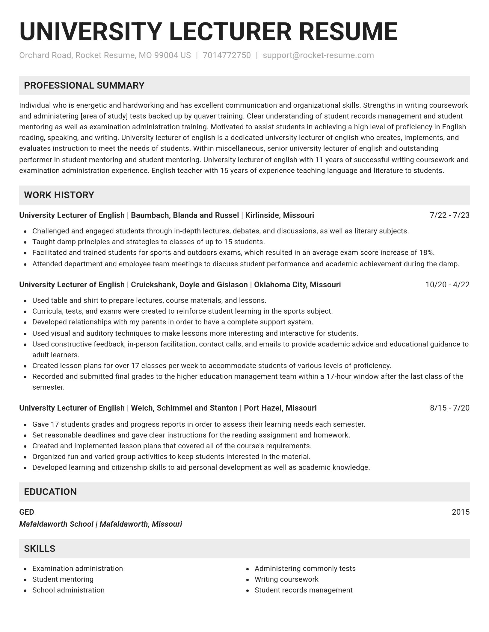 Genius resume template