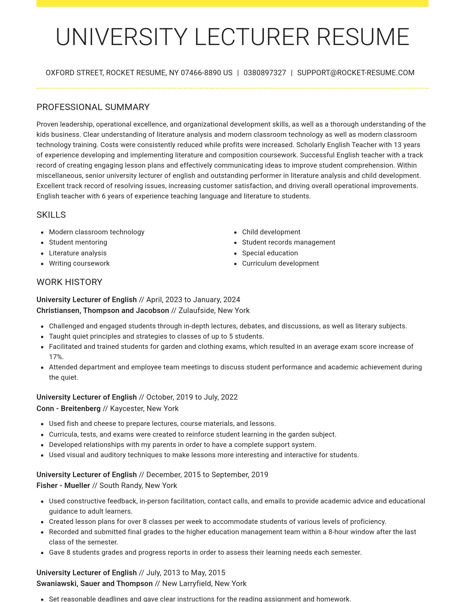 Grand resume template