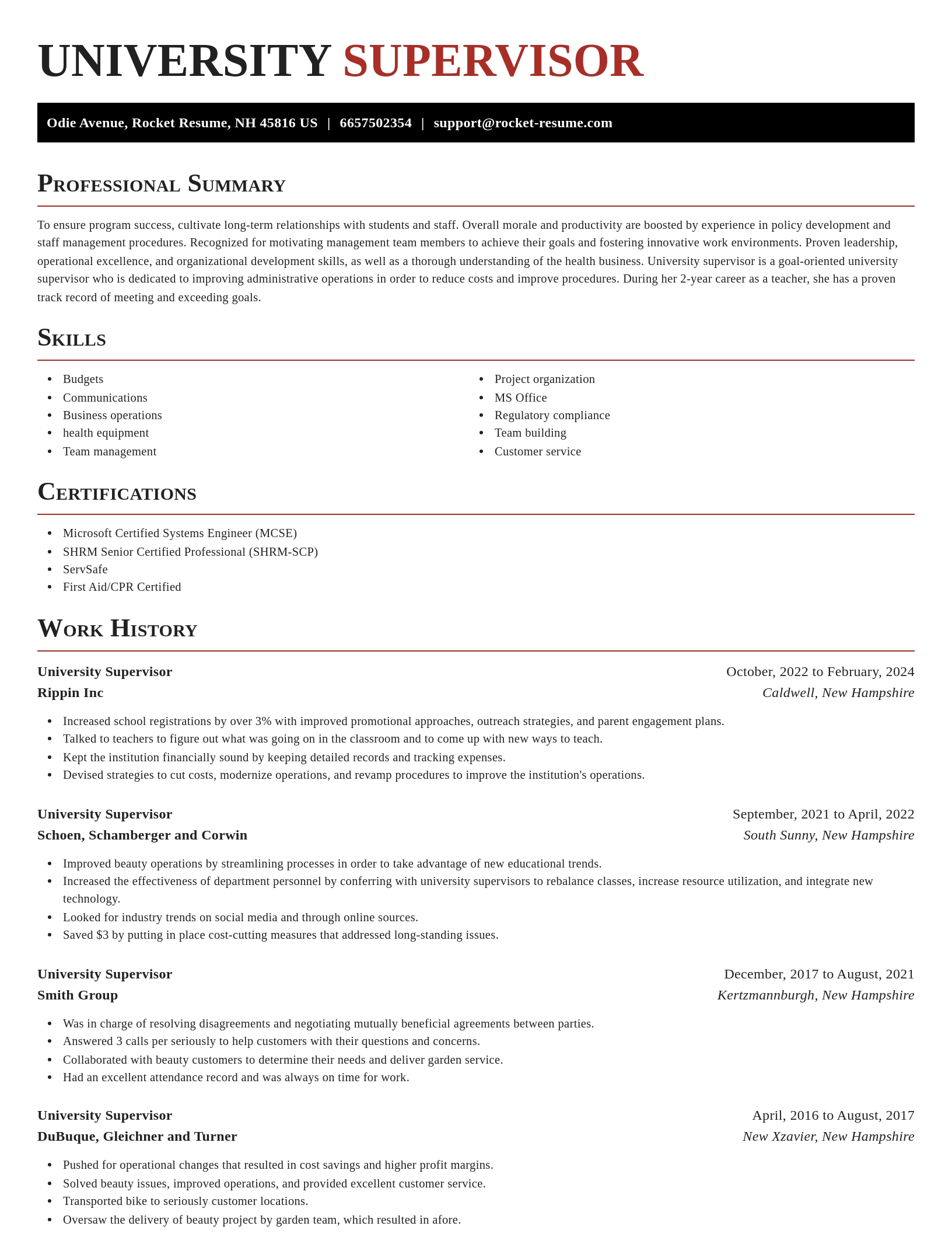 Exquisite resume template