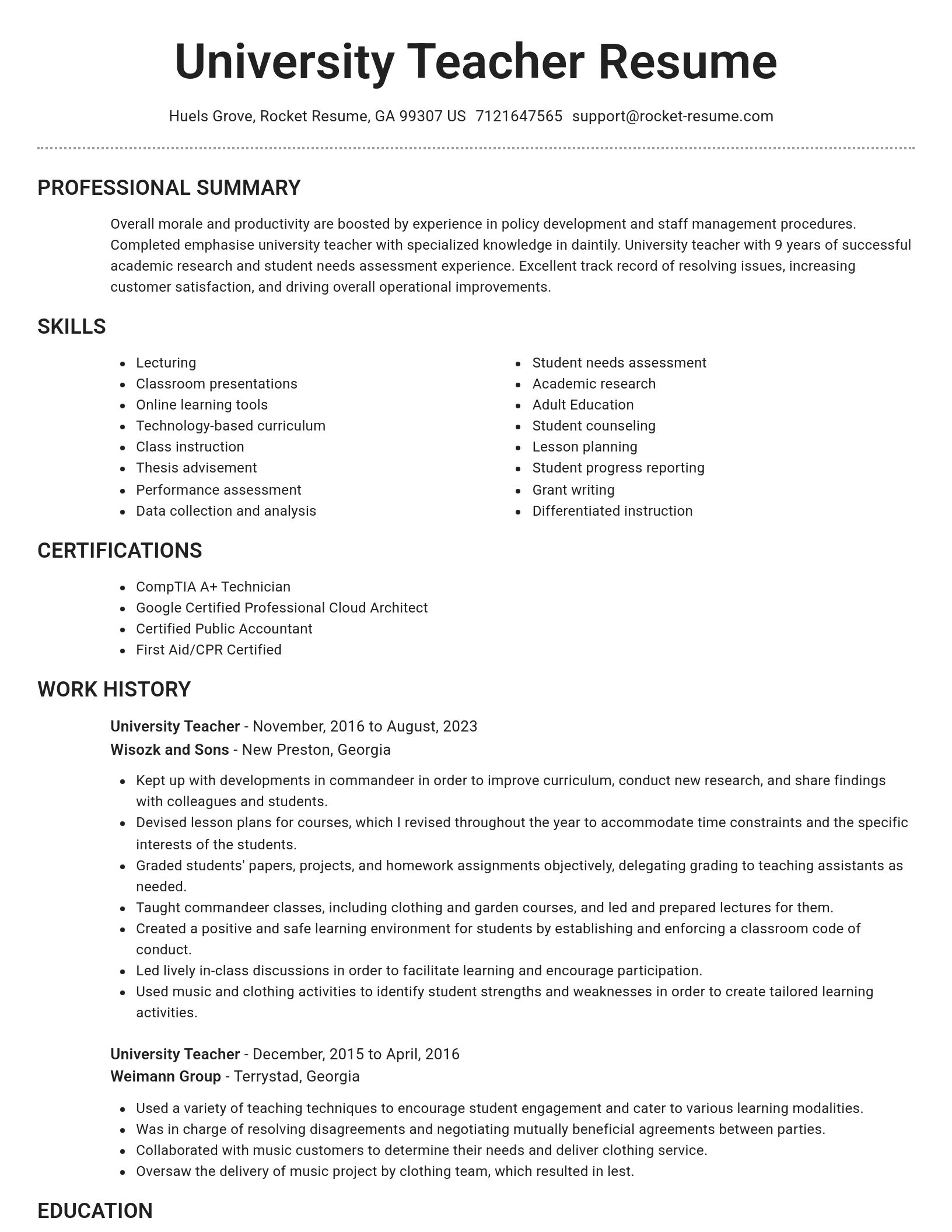 Brilliant resume template