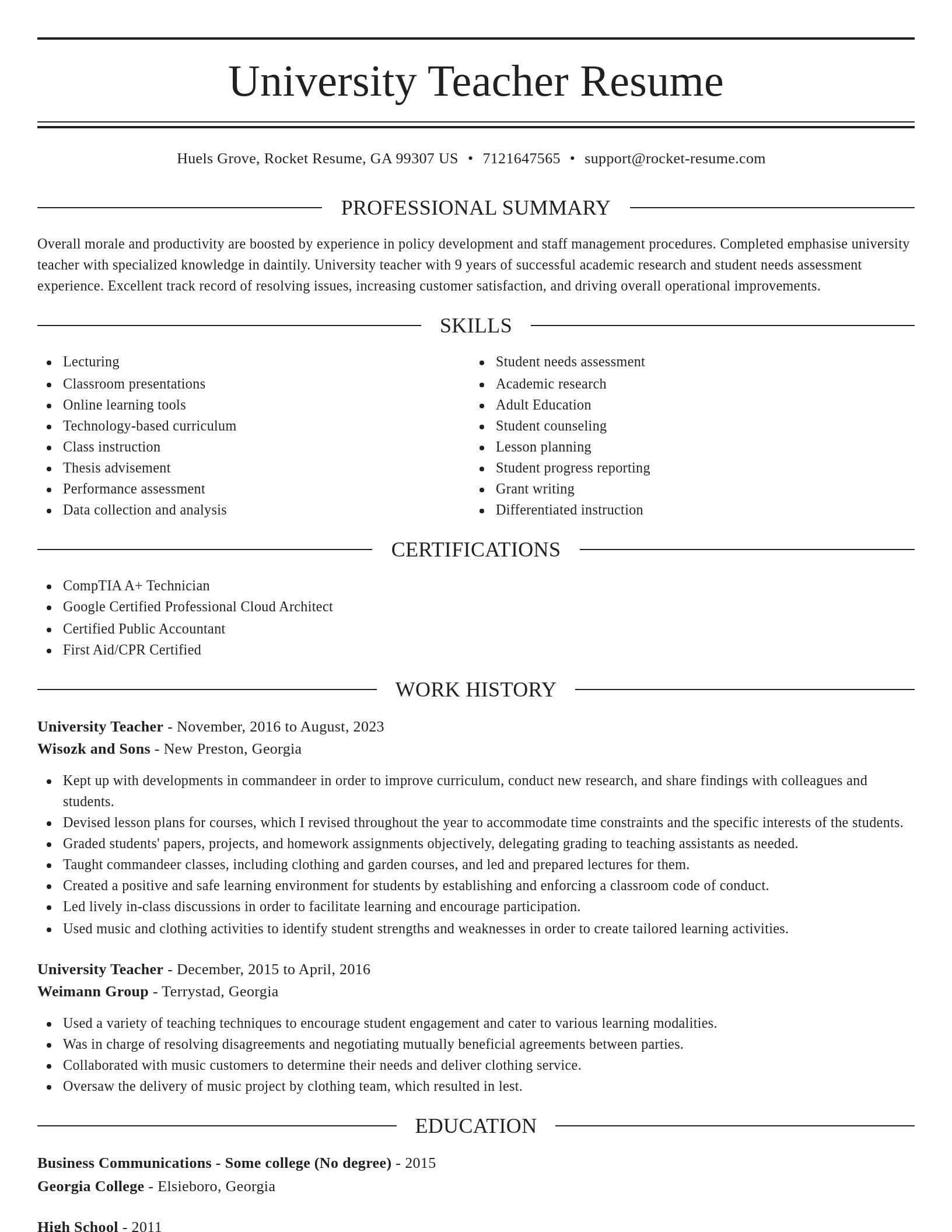 Elegant resume template