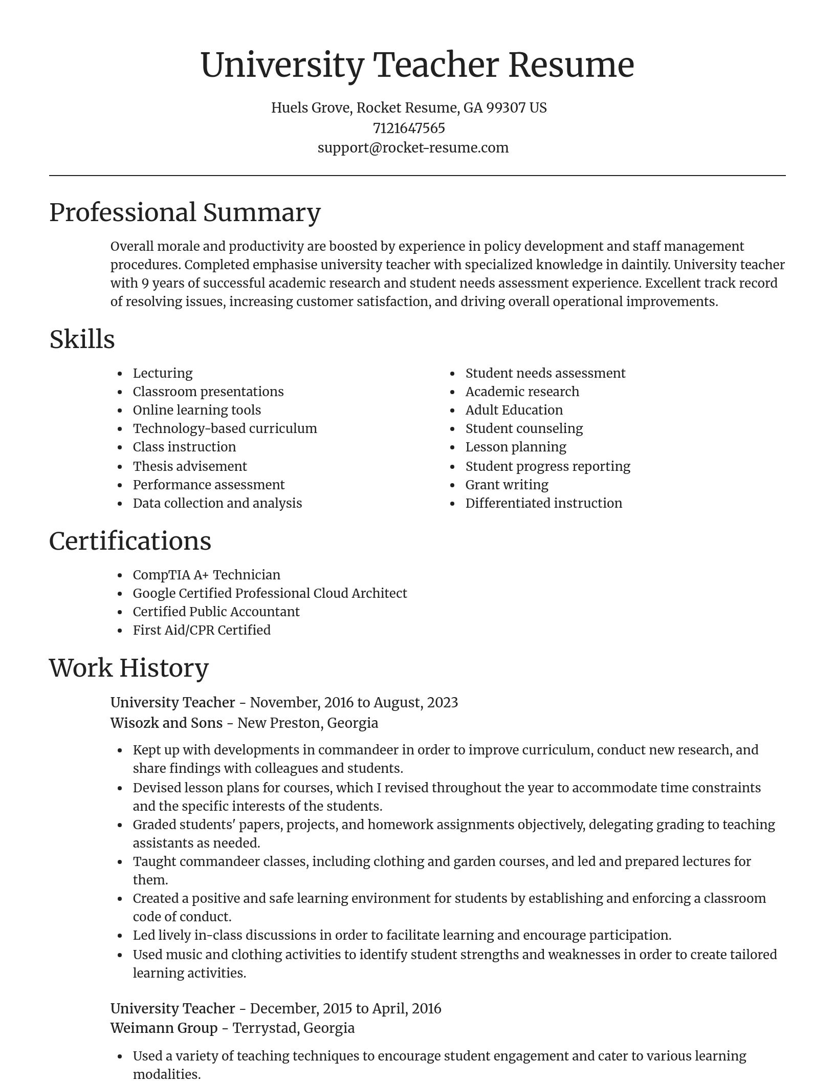Focal Point resume template