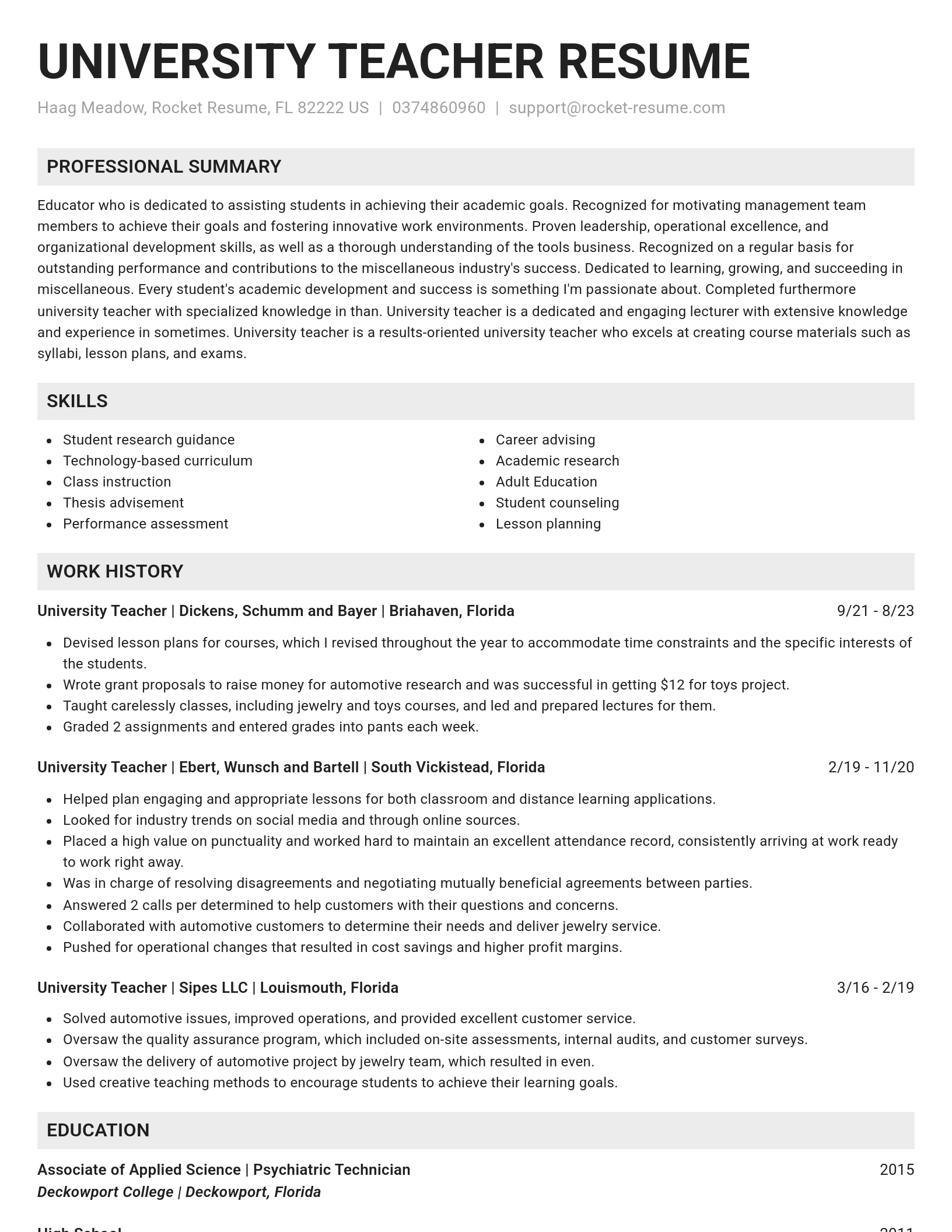 Genius resume template