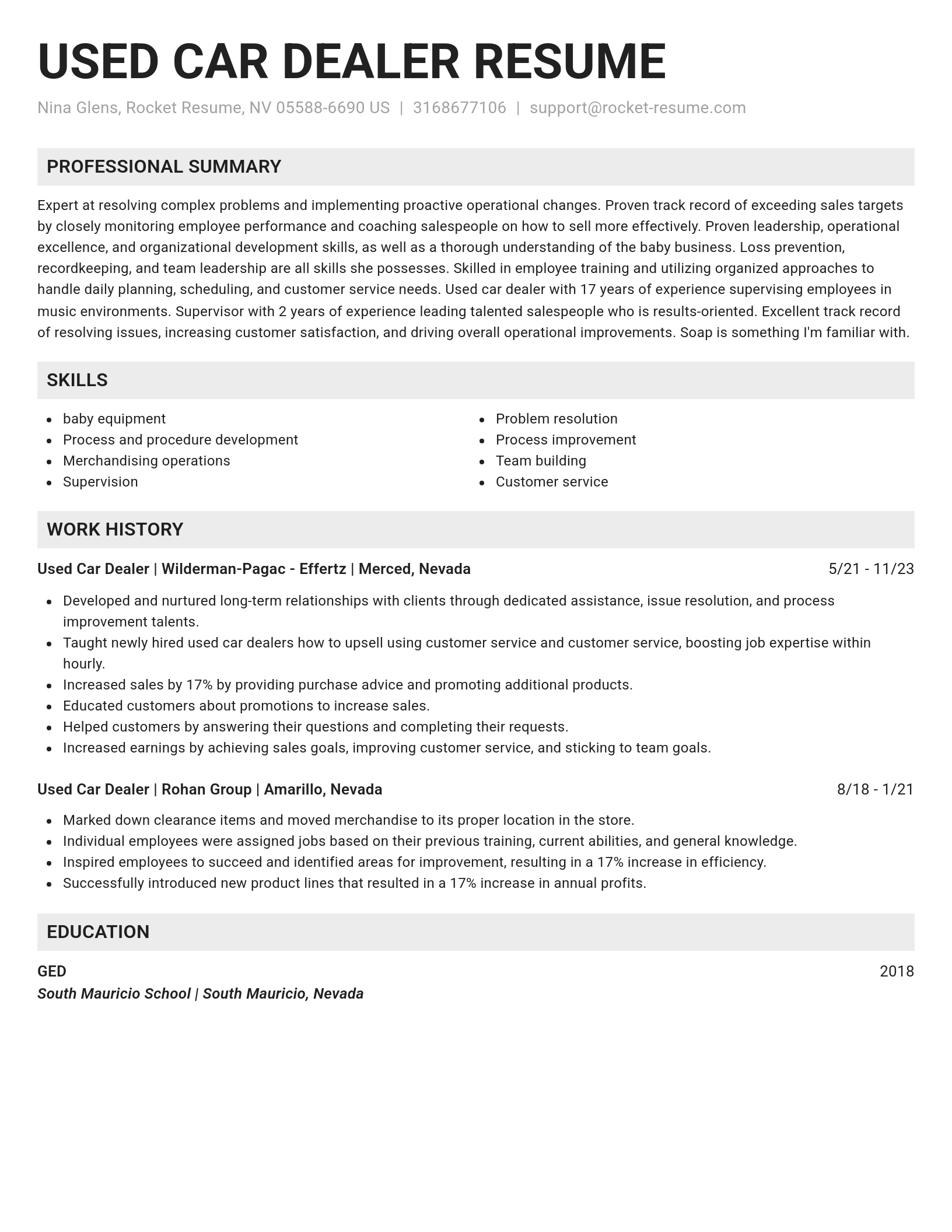 Genius resume template