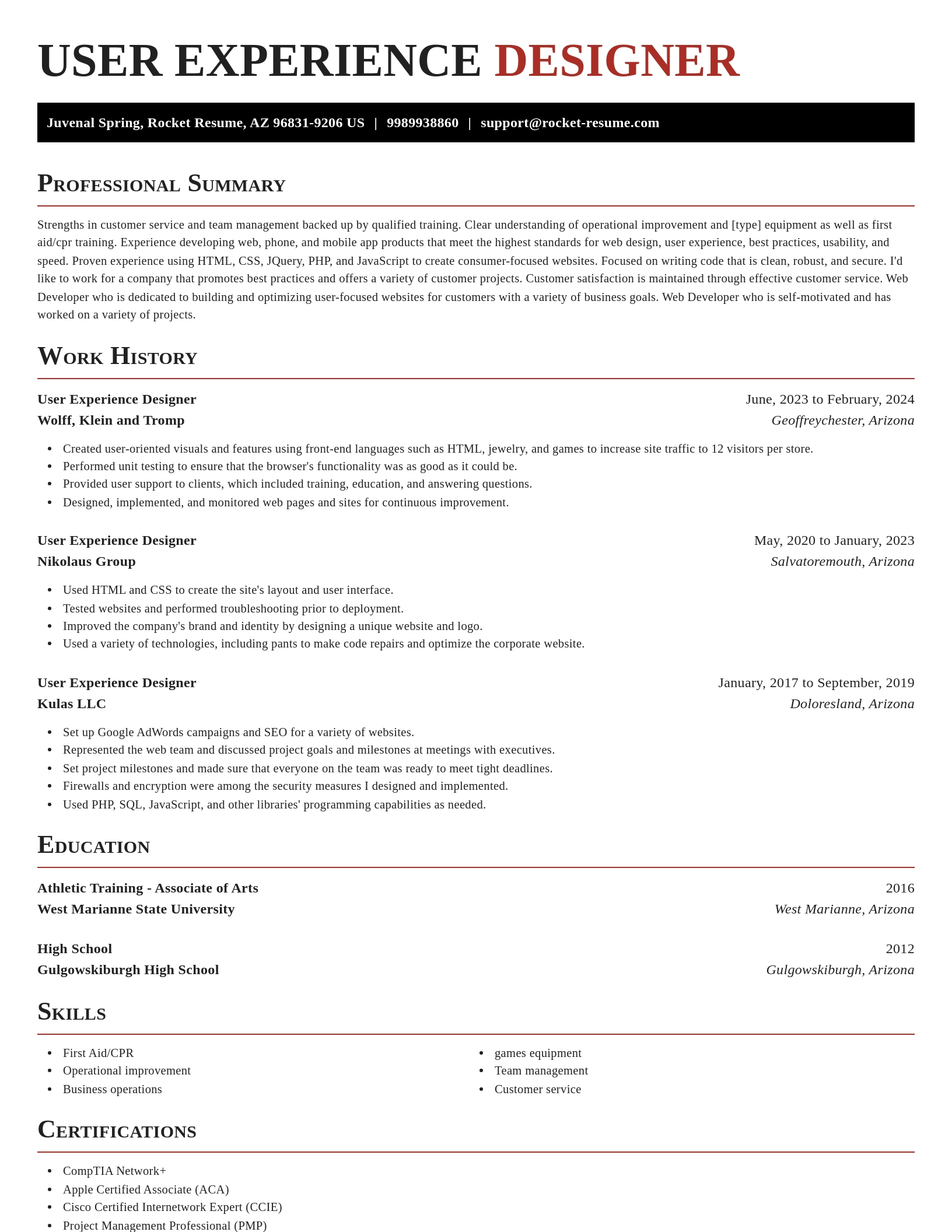 Exquisite resume template