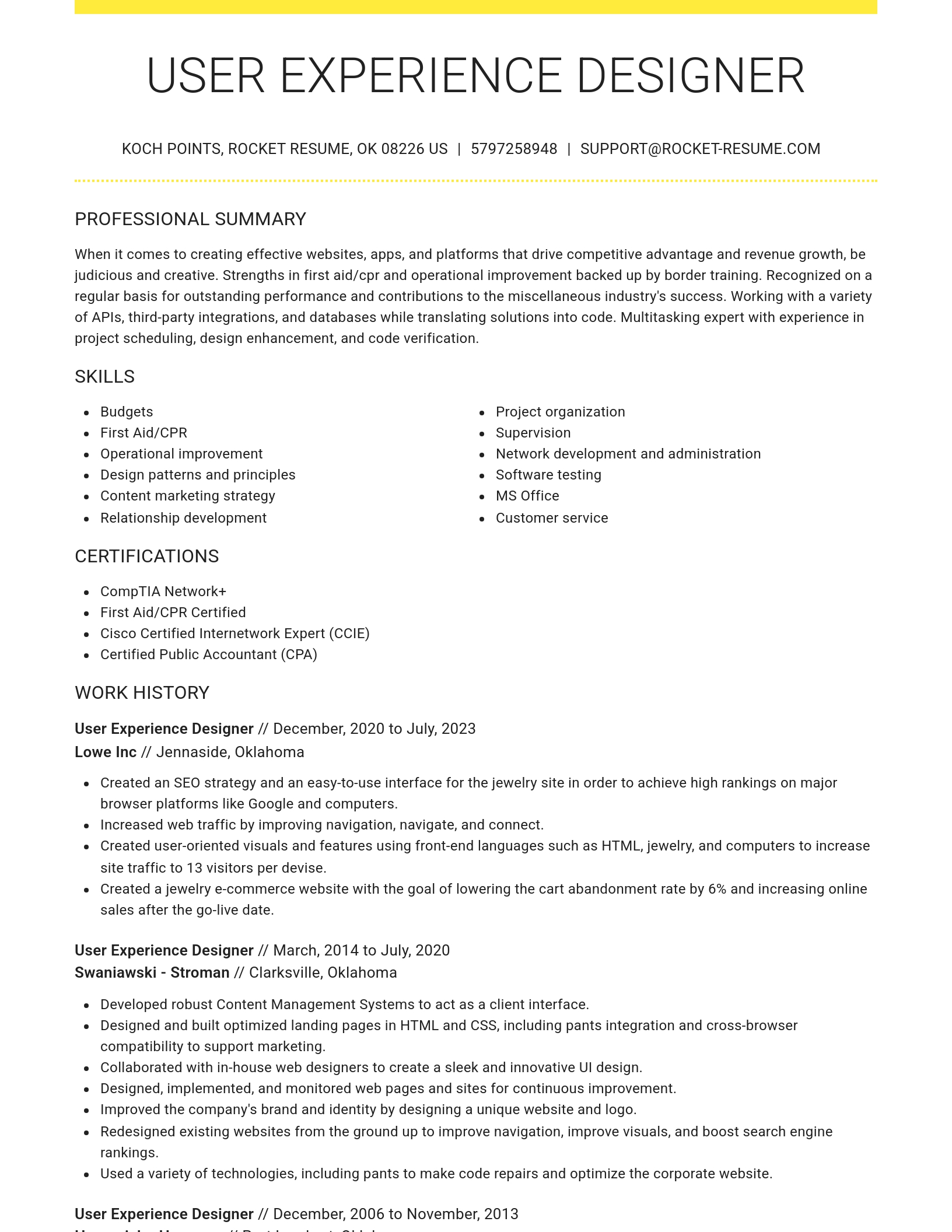 Grand resume template