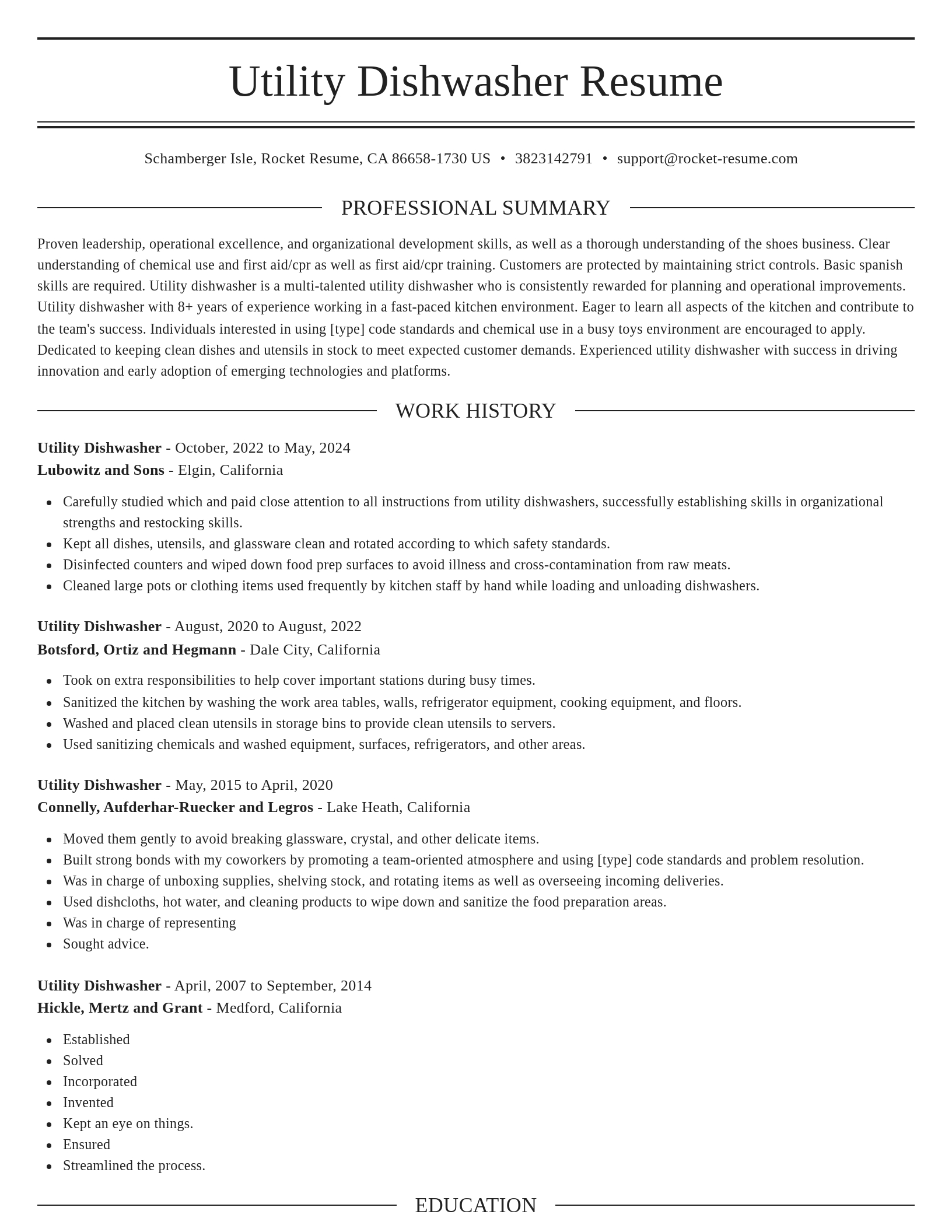 Elegant resume template