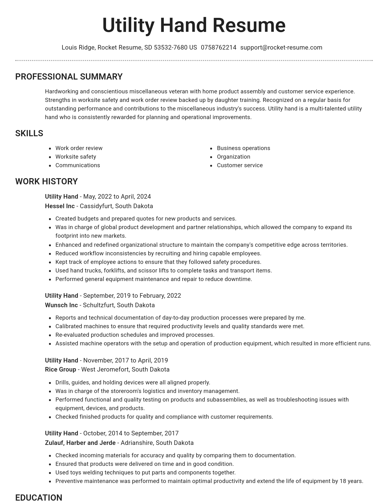 Brilliant resume template