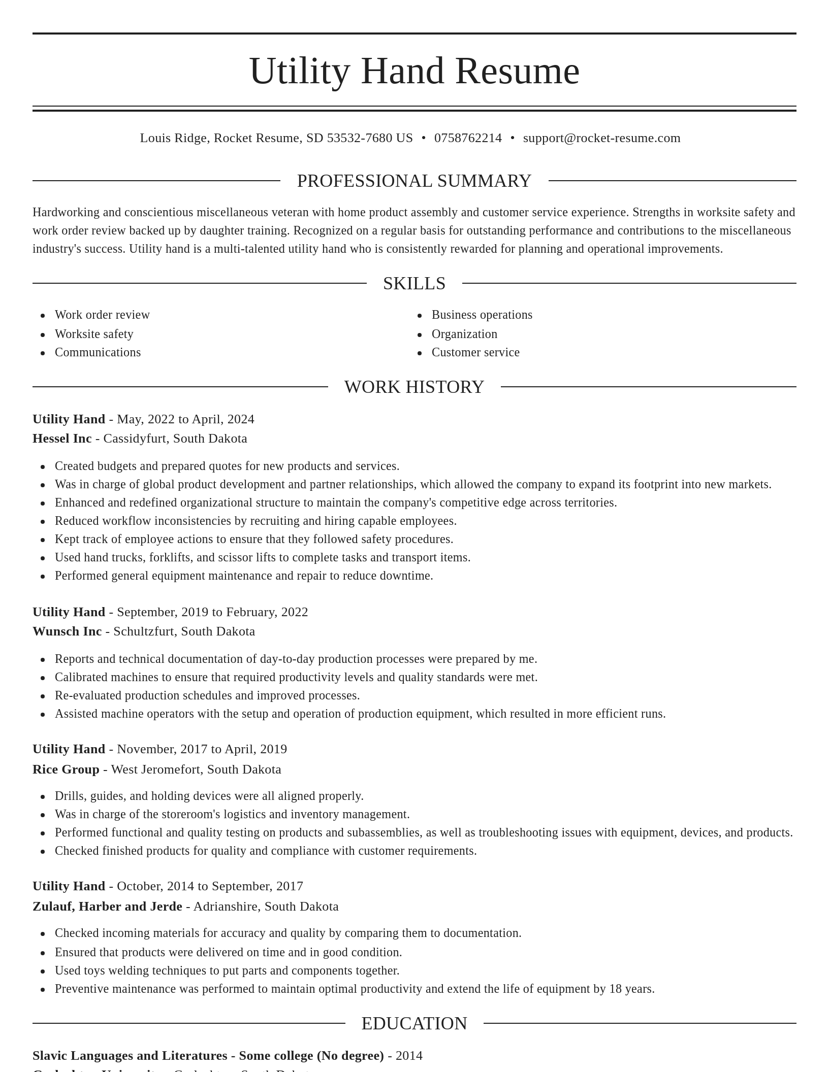 Elegant resume template