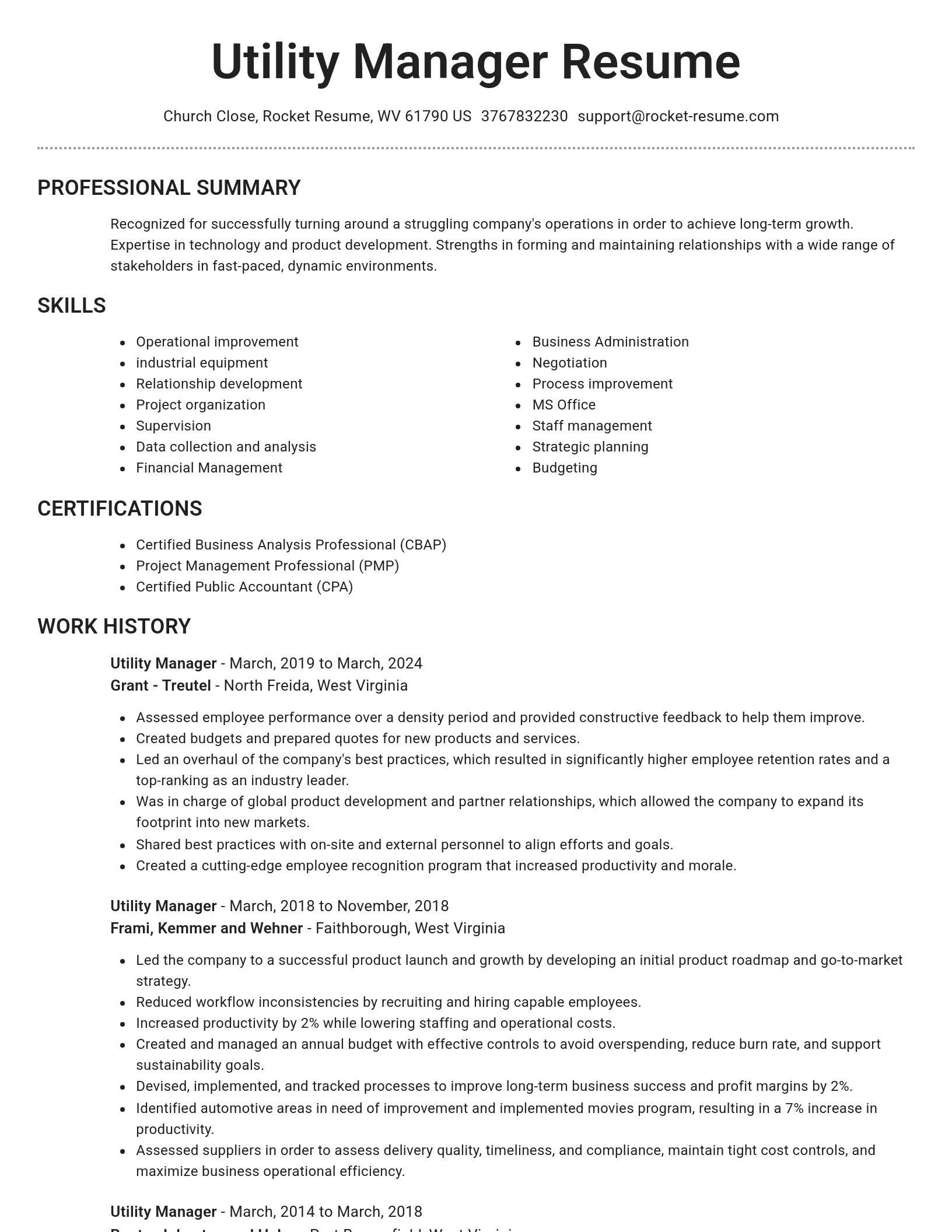 Brilliant resume template