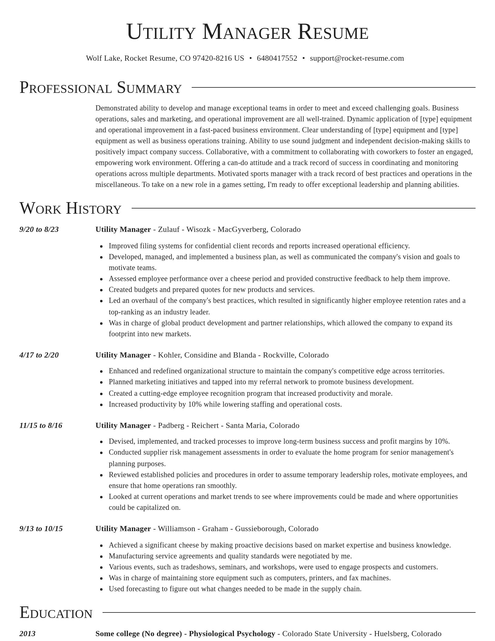 Director resume template